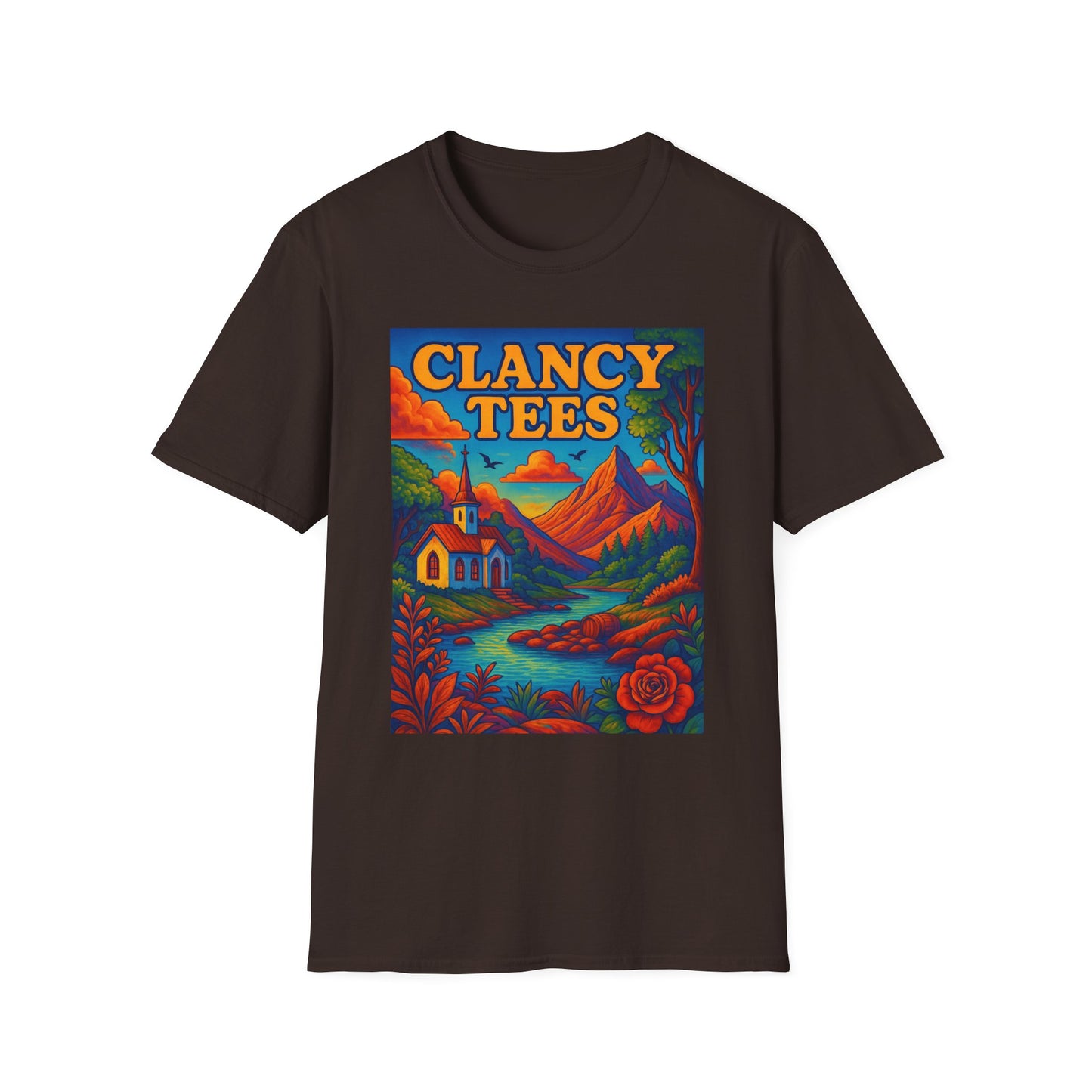 Vibrant Scenic Unisex T-Shirt, Outdoor Adventure Tee, Nature Lover Apparel, Art-Inspired Casual Wear, Gift for All Occasions, Clancy Tees