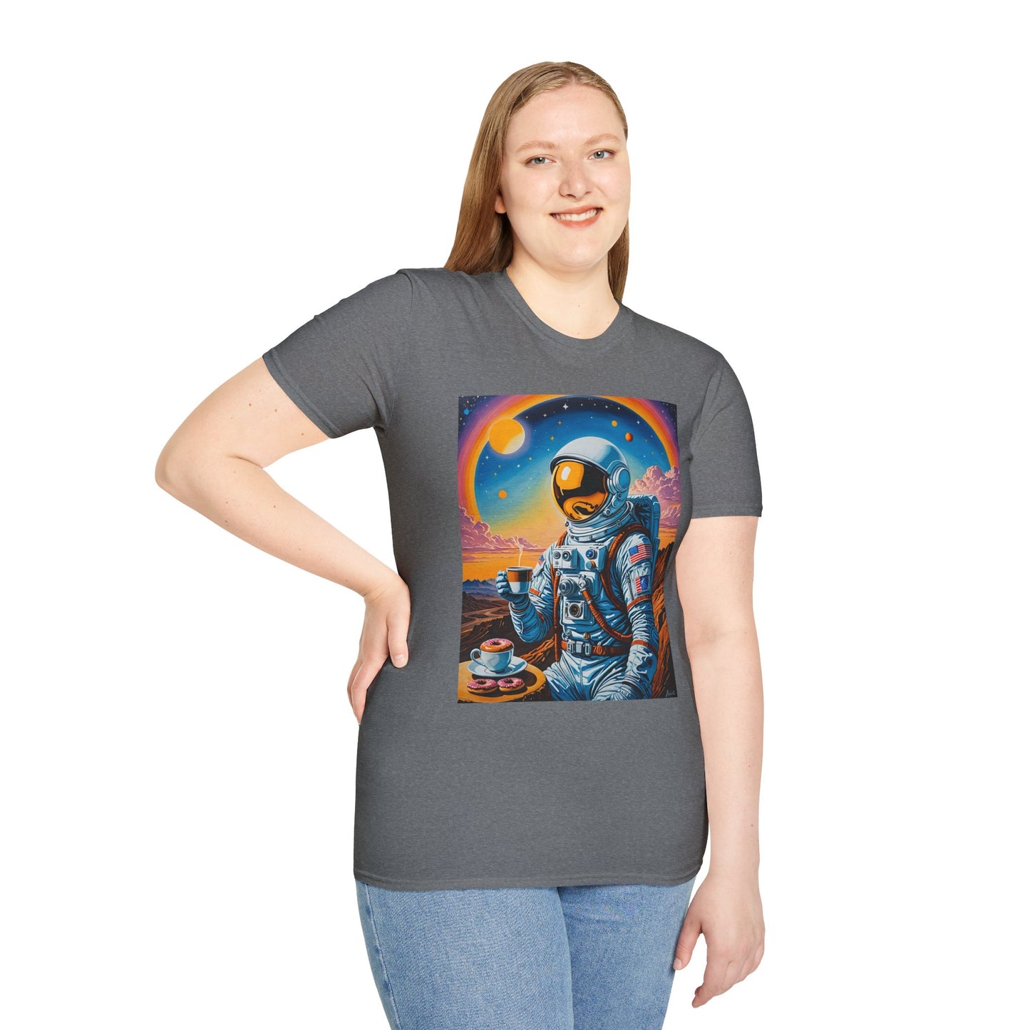 Astronaut-Themed Unisex T-Shirt, Space Lover Gift, Casual Tee, Galaxy Art Shirt, Unique Graphic Tee, Perfect for Birthdays