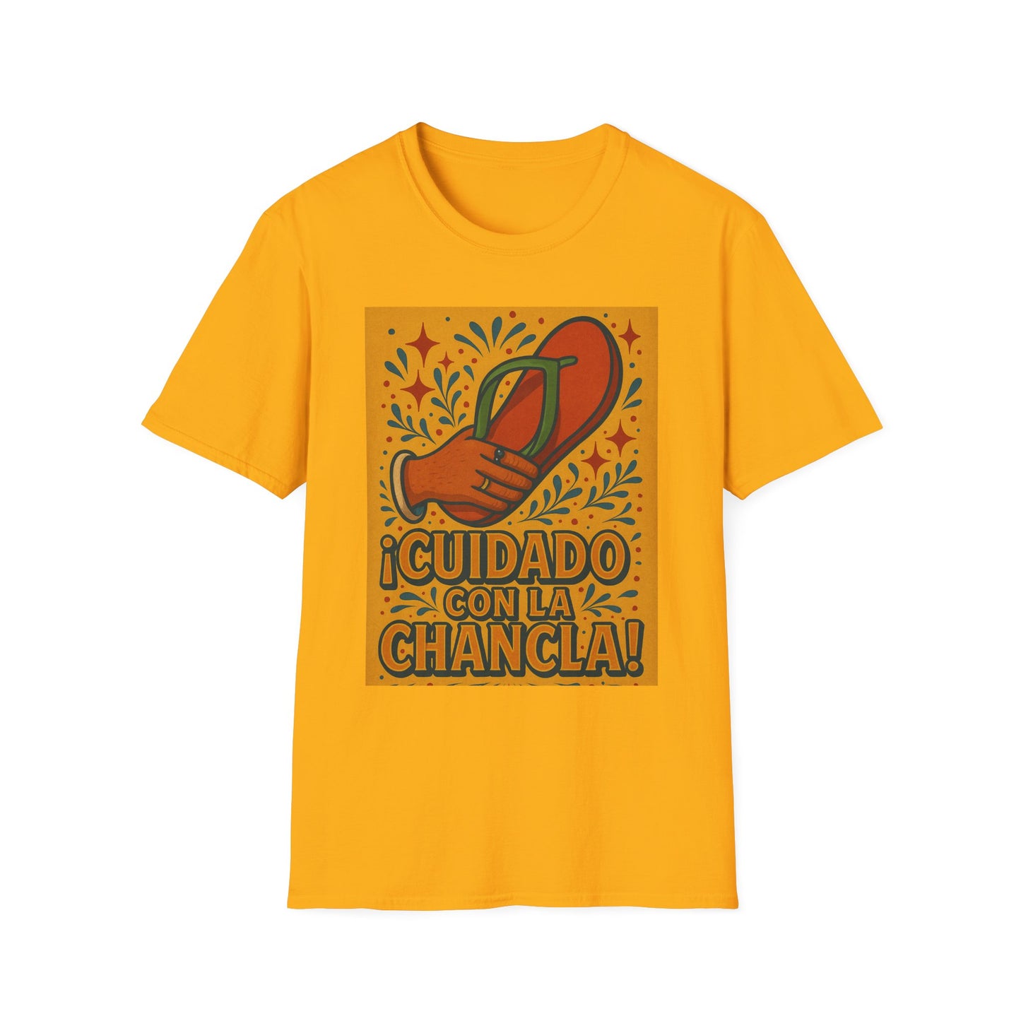 Cuidado Con La Chancla T-Shirt Funny Spanish Graphic Tee Latin Humor Shirt Fiesta Party Shirt Gift for Hispanic Friends Gift for Moms Gift for Abuela