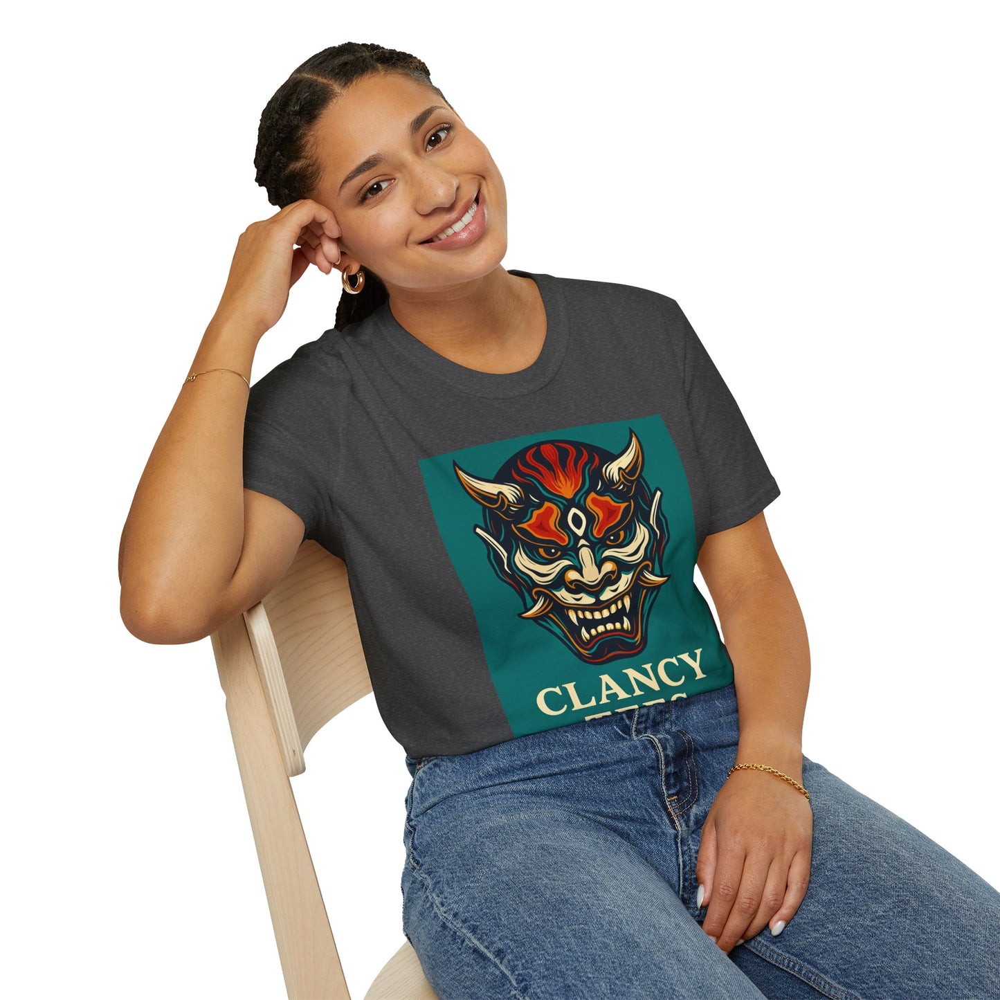 Graphic T-Shirt with Unique Demon Design, Unisex Tee, Casual Wear, Gift for Fans, Halloween Apparel, Streetwear