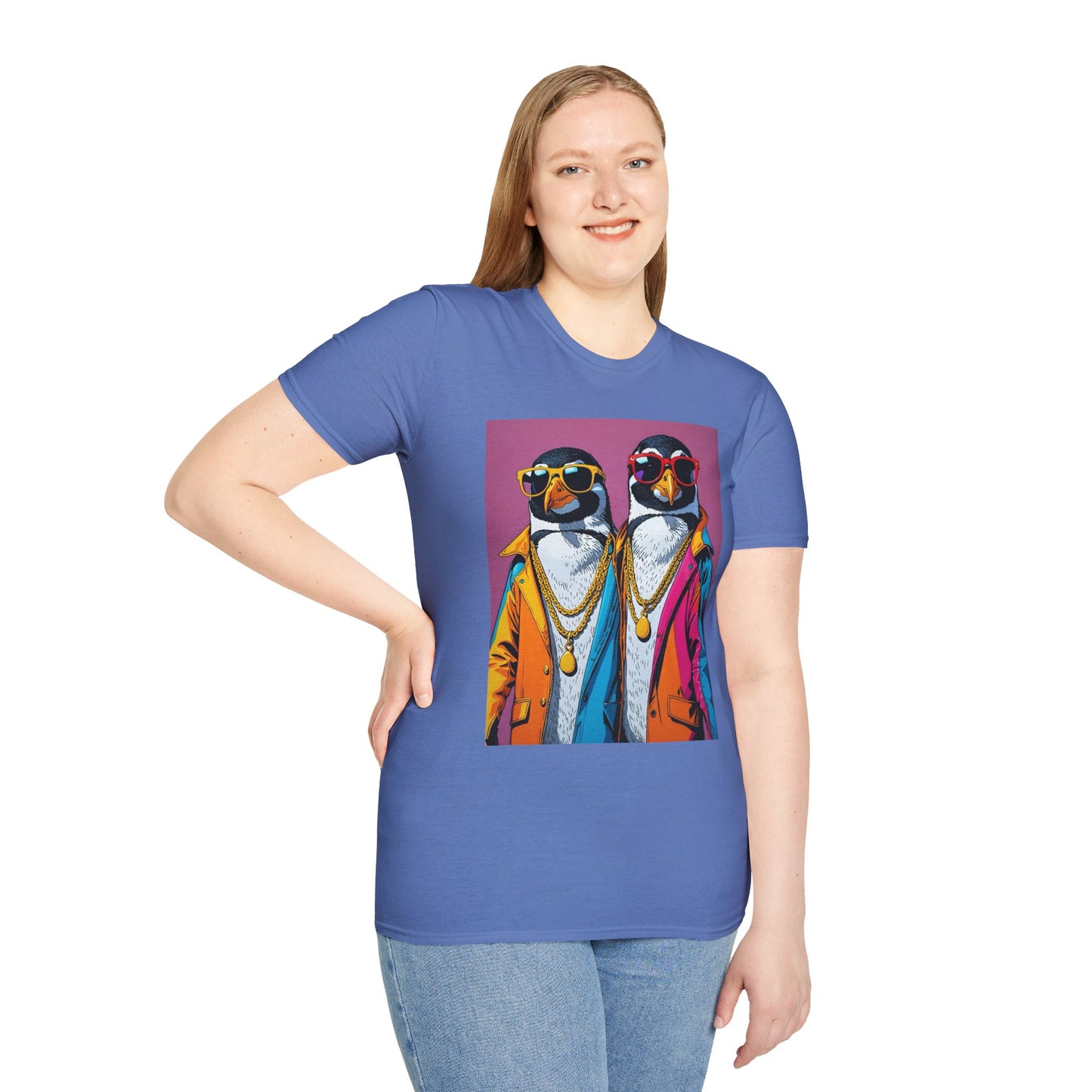 Cool Penguin Shirt – Funny Hip Hop Penguin Graphic Tee – Gift for Animal Lovers, Streetwear Fans, and People Who Stay Icy Year-Round