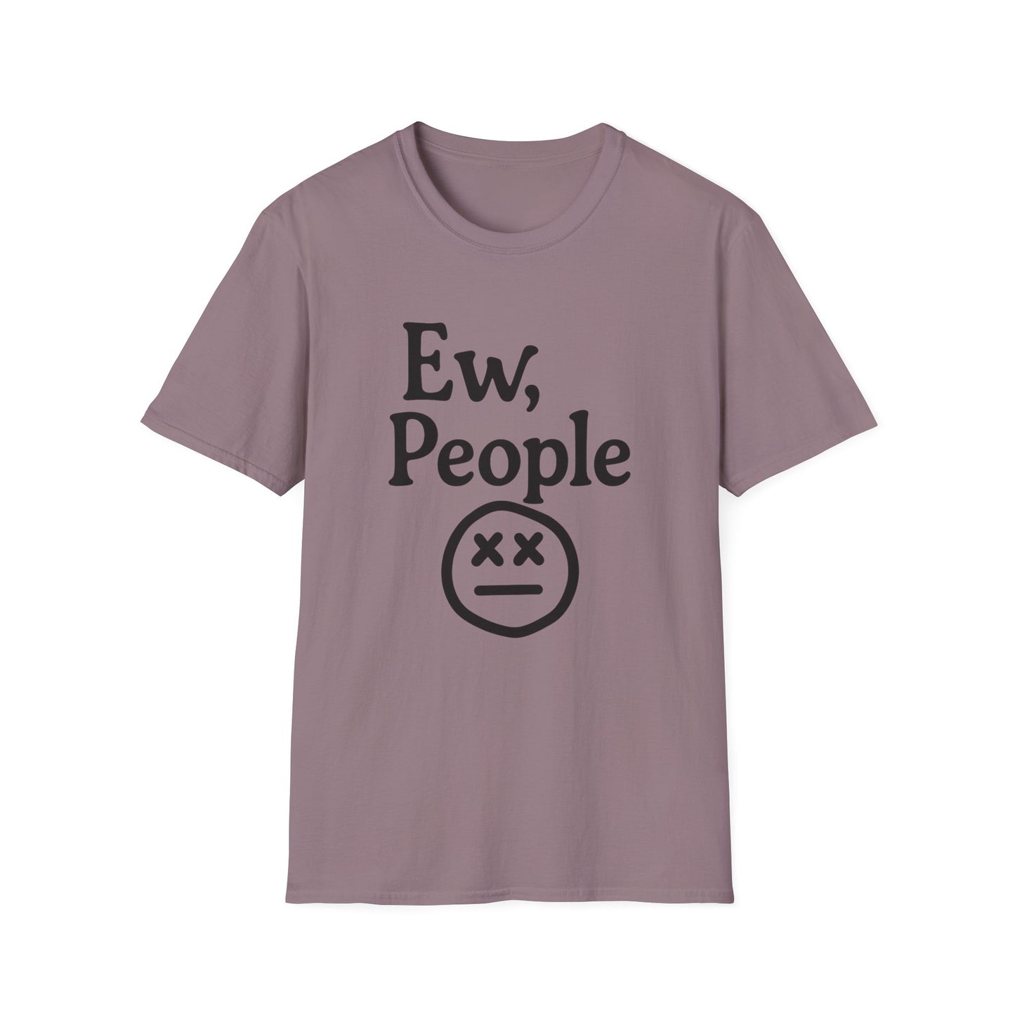 Ew, People Unisex Softstyle T-Shirt | Funny Graphic Tee for Introverts, Gift for Friends, Casual Wear, Comfortable Everyday Shirt