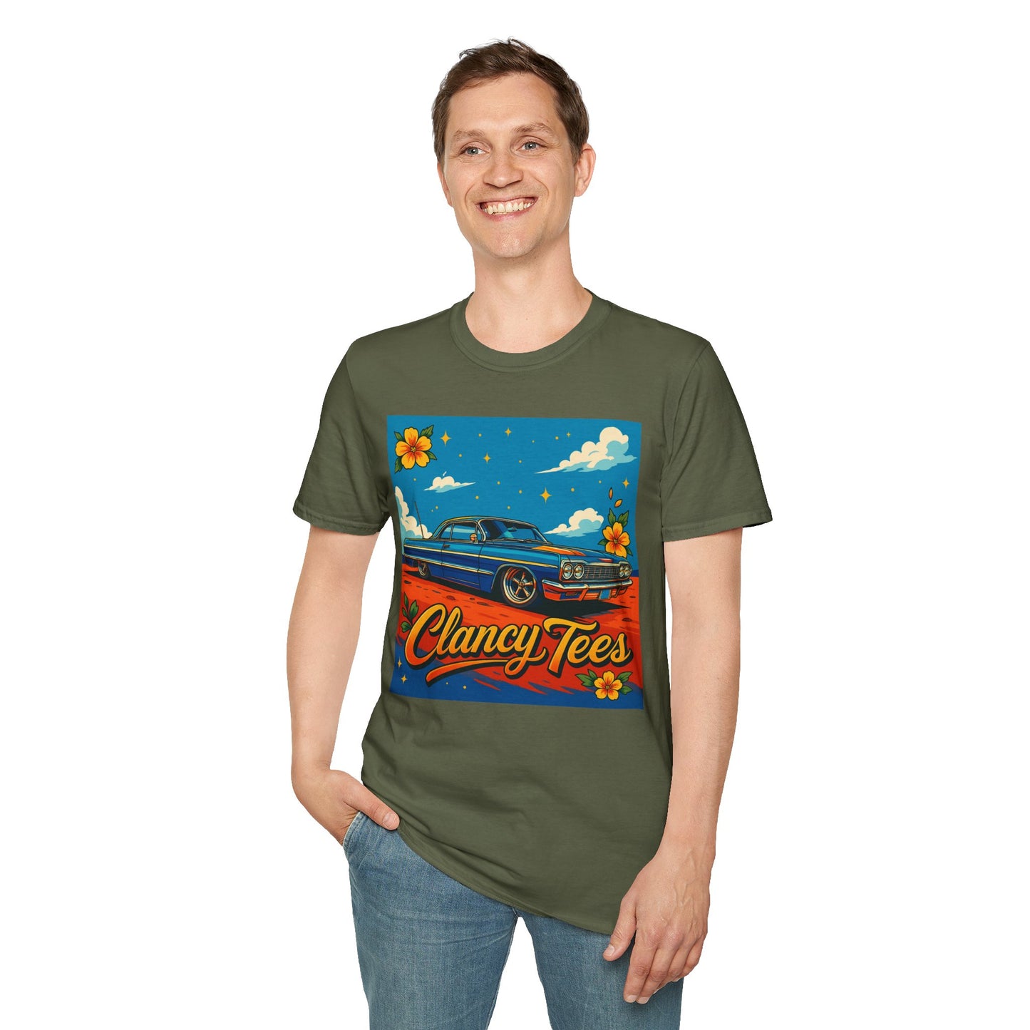 Lowrider Car Retro Shirt – Chicano Style Graphic Tee – Gift for Classic Car Lovers, Vintage Culture Fans, and Custom Car Aesthetic Addicts