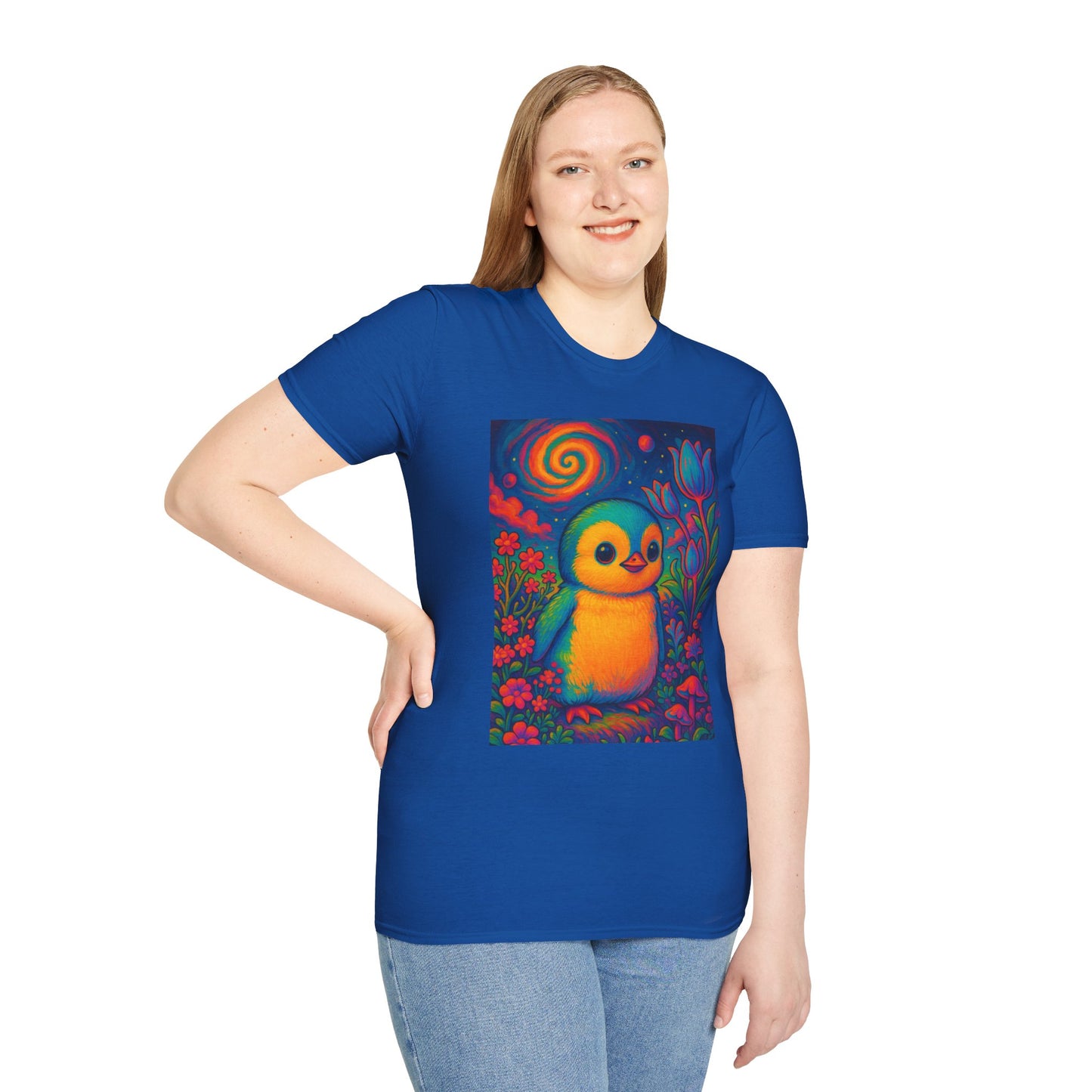 Psychedelic Baby Penguin T-Shirt – Trippy Cute Animal Tee – Gift for Penguin Lovers – Groovy Nature Shirt for Weirdos, Hippies, and Art Freaks