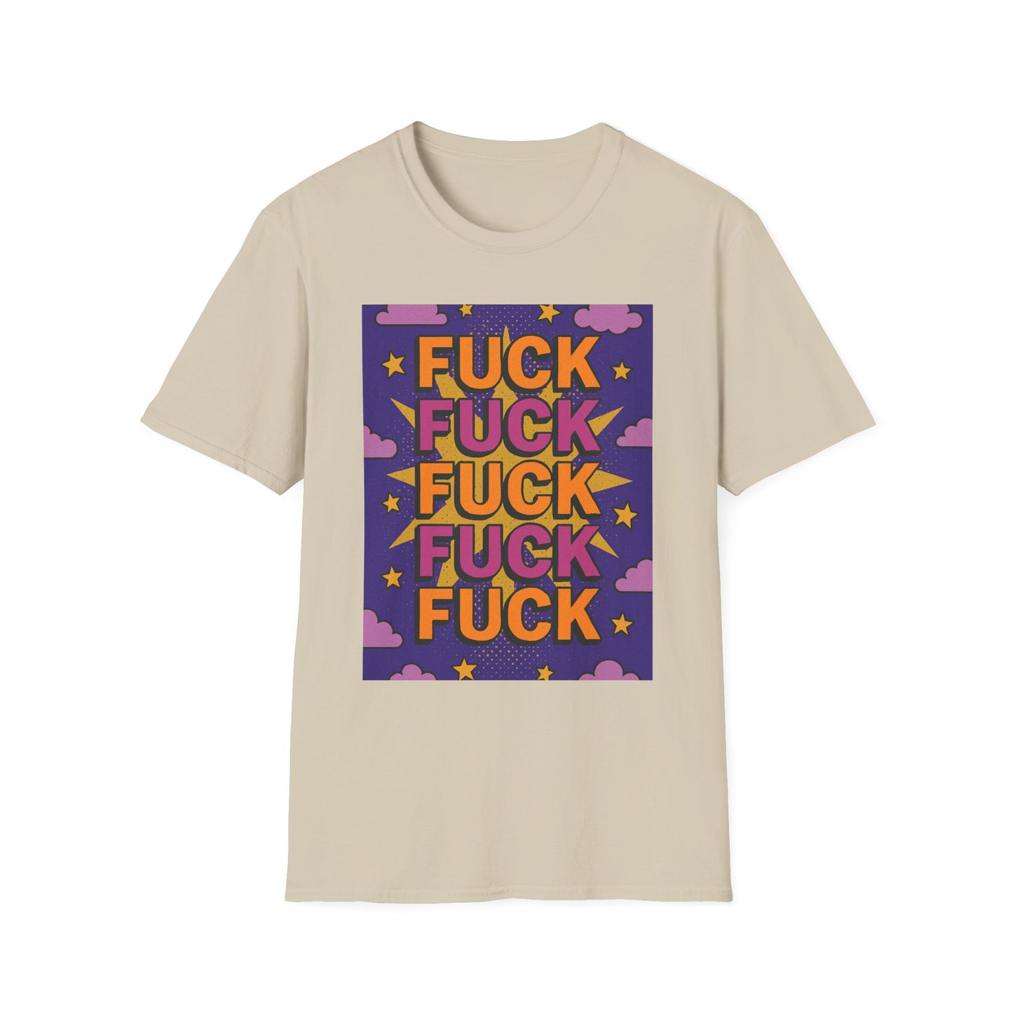 Stacked Fuck Shirt – Funny Profanity Graphic Tee for Overstimulated Adults, Stress Relief Wear, Gift for Burnouts, Cynics, and Sarcastic Friends
