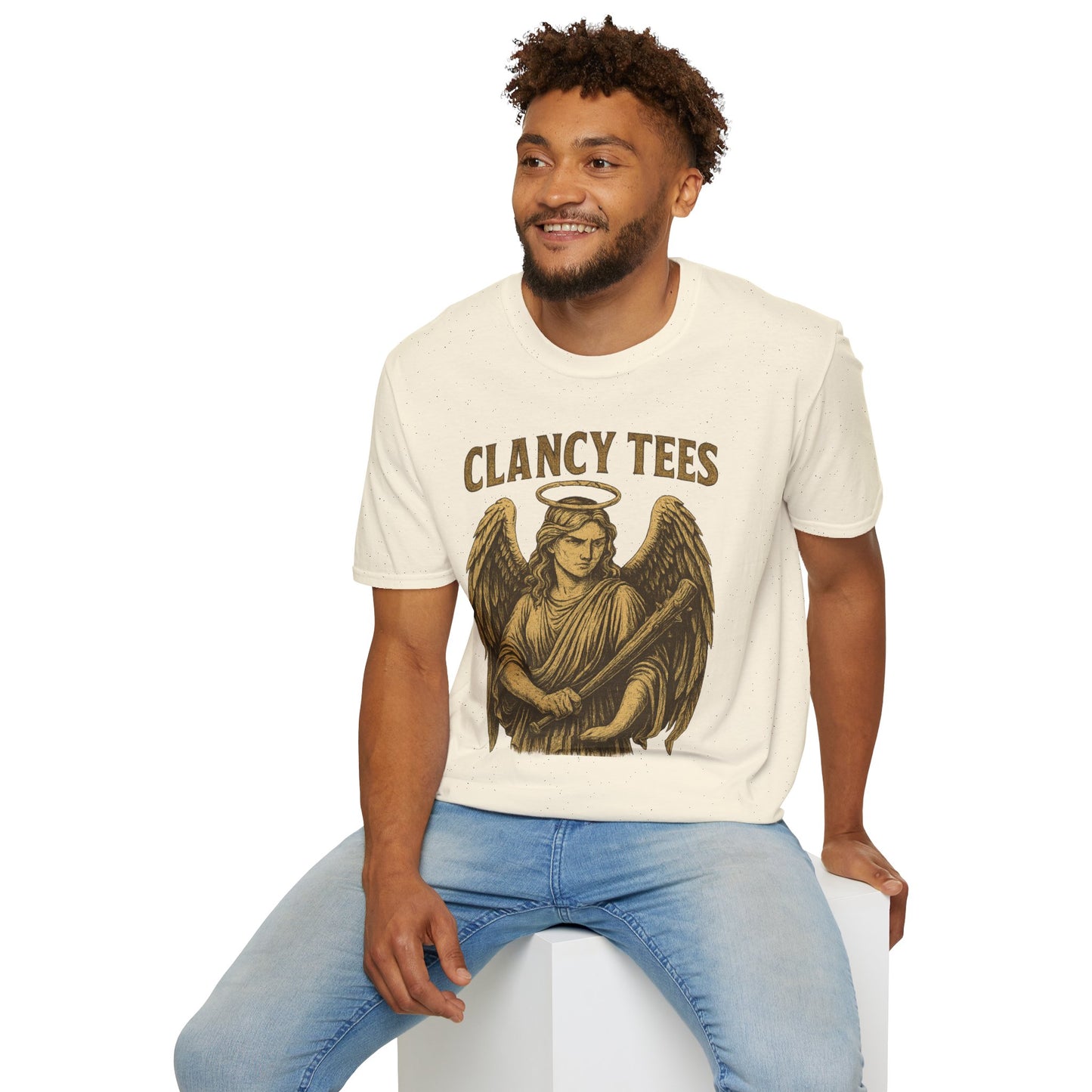 Warrior Angel T-Shirt Gothic Archangel Graphic Tee Dark Fantasy Shirt Gift for Metal Fans Gift for Angel Lovers Celestial Warrior Artwork
