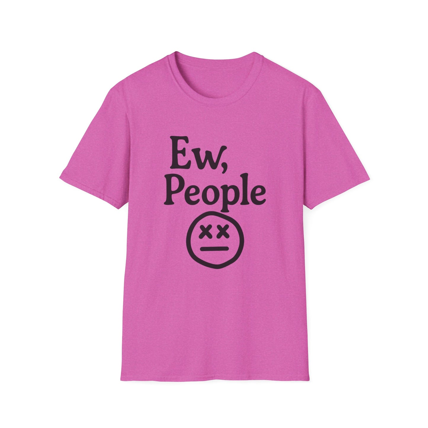 Ew, People Unisex Softstyle T-Shirt | Funny Graphic Tee for Introverts, Gift for Friends, Casual Wear, Comfortable Everyday Shirt