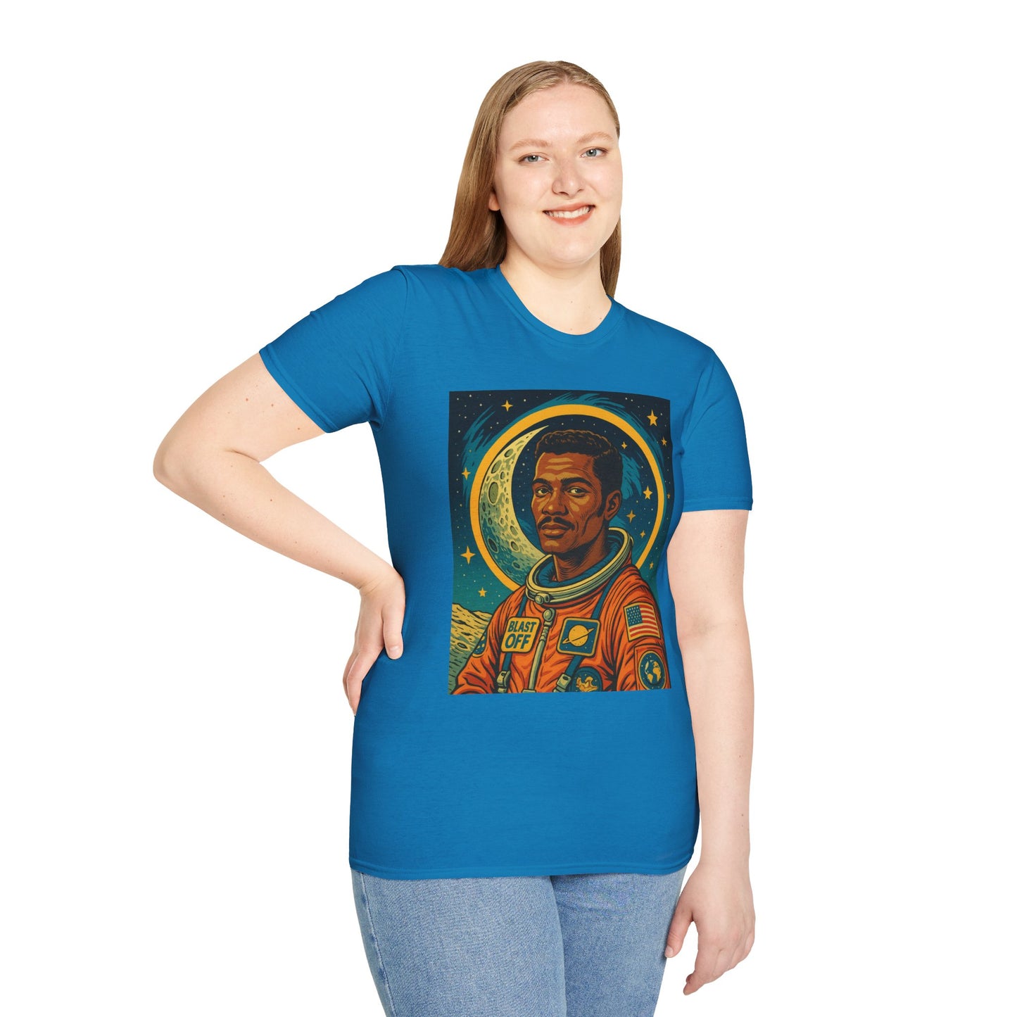 Afrofuturist Astronaut Shirt – Retro Space Art Tee – Gift for Sci-Fi Fans, Black Space History Buffs, Dreamers, Visionaries, and Cosmic Thinkers