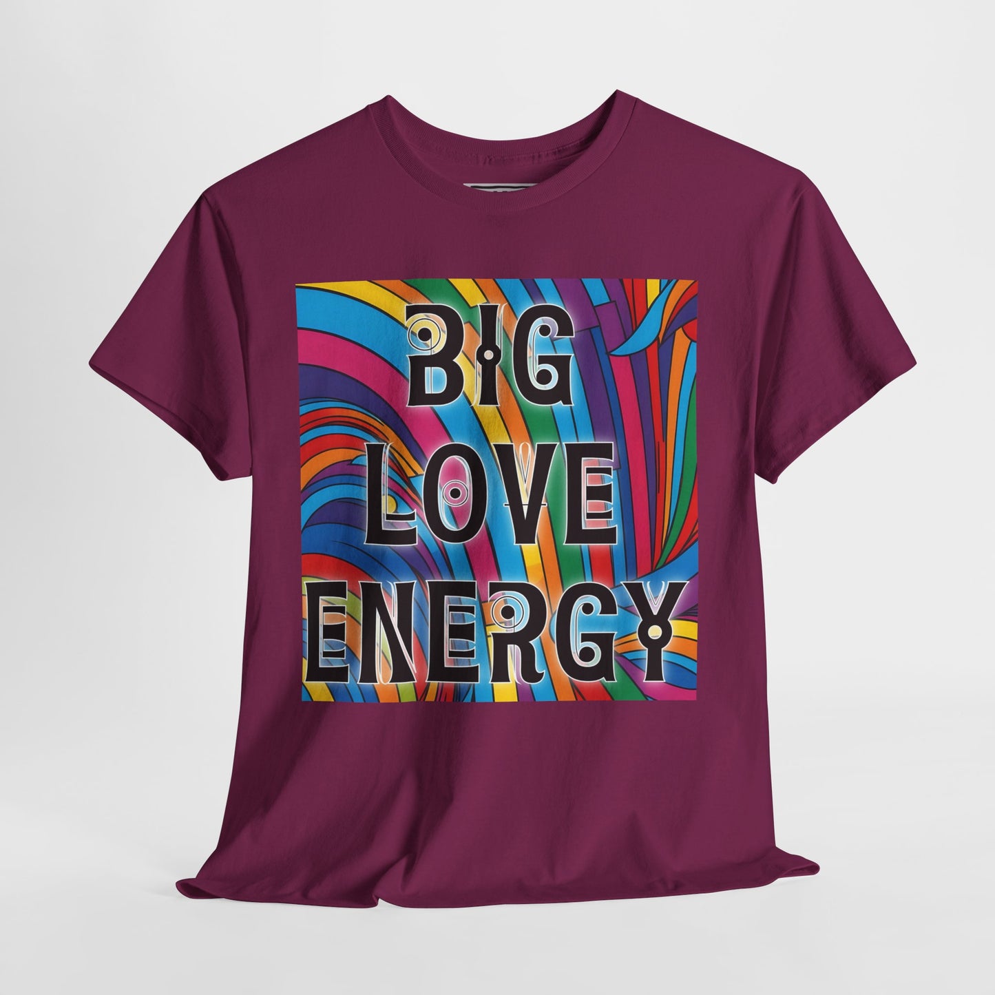 Big Love Energy Tee – Bold Rainbow Graphic T-Shirt