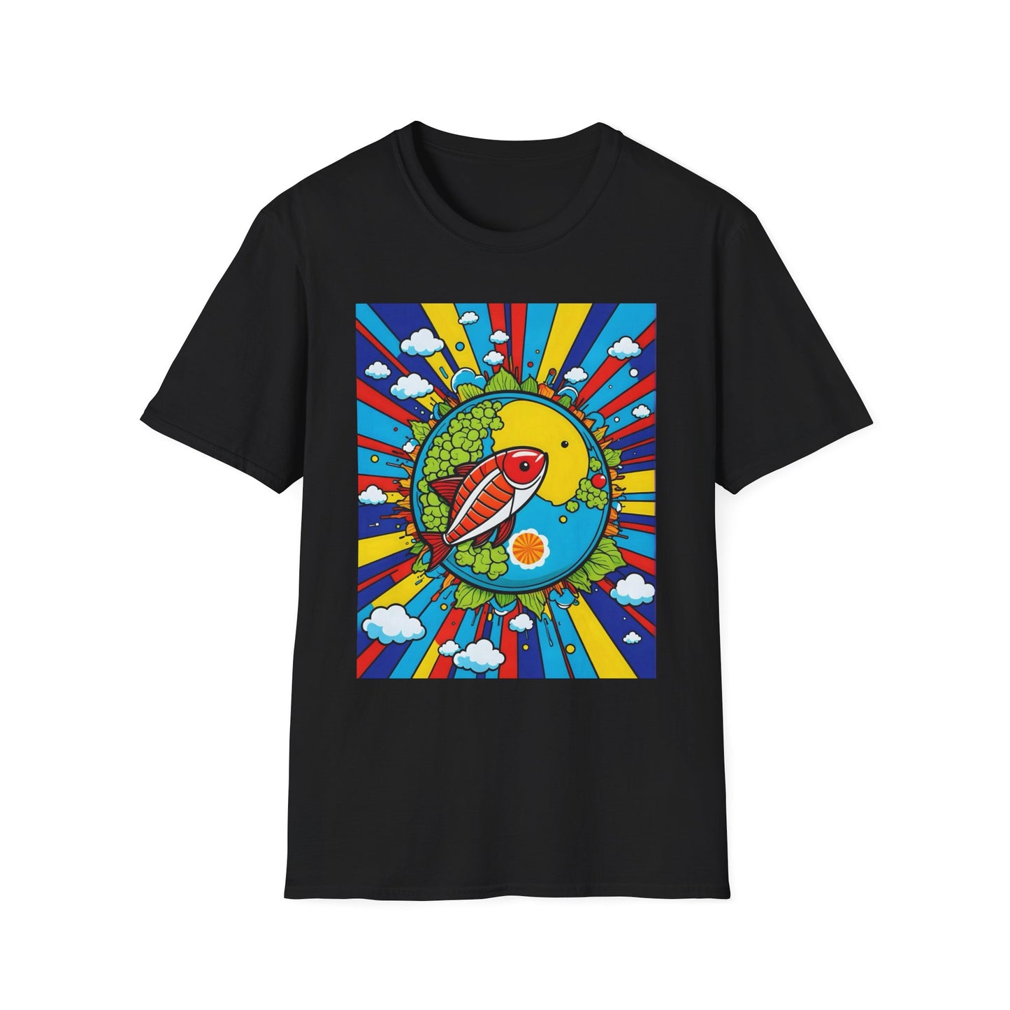 Trippy Sushi Shirt for Foodies Gift for Psychedelic Art Fans Funny Unisex Japanese Graphic Tee