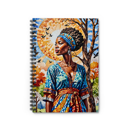Afrocentric Spiral Notebook Ruled Line Journal Gift for Students and Writers