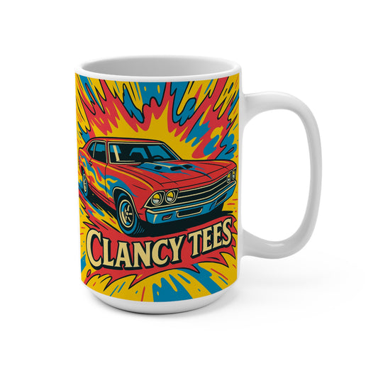 Muscle Car Coffee Mug Retro Hot Rod Cup Bold Classic Auto Artwork Gift For Car Lovers
