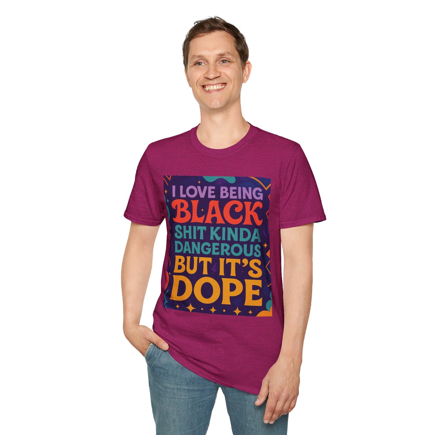 I Love Being Black Shirt – Bold Afrocentric Graphic Tee – Funny Black Pride Design – Gift for Pro-Black Friends and Culture Lovers
