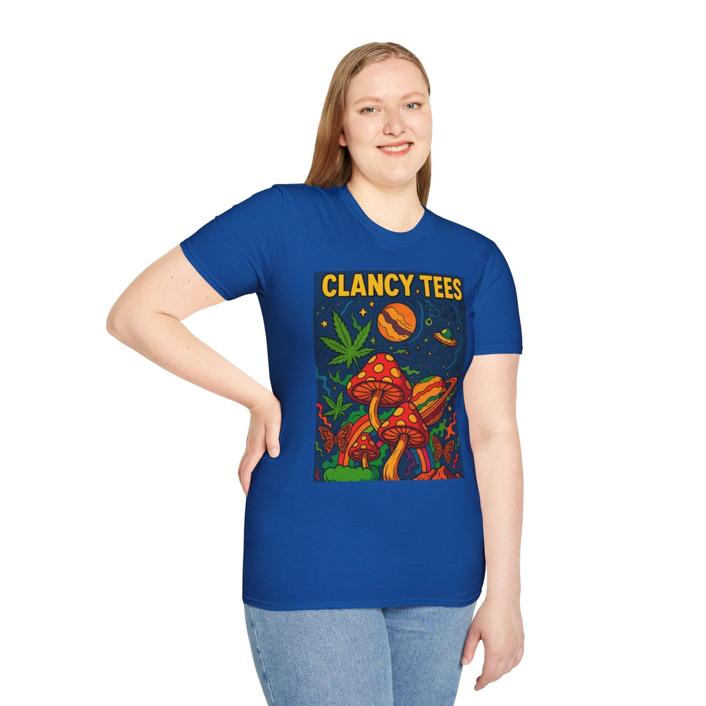 Psychedelic Mushroom T Shirt – Trippy Cosmic Graphic Tee, Stoner Festival Top, Gift for Psychedelic Art Lovers