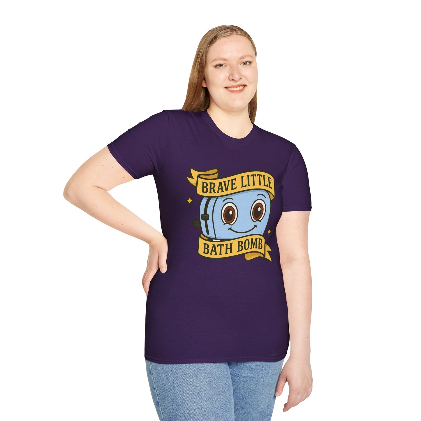 Brave Little Bath Bomb T-Shirt, Whimsical Tee for Kids, Fun Gift for Birthdays, Bath Lovers, Unique Graphic Shirt