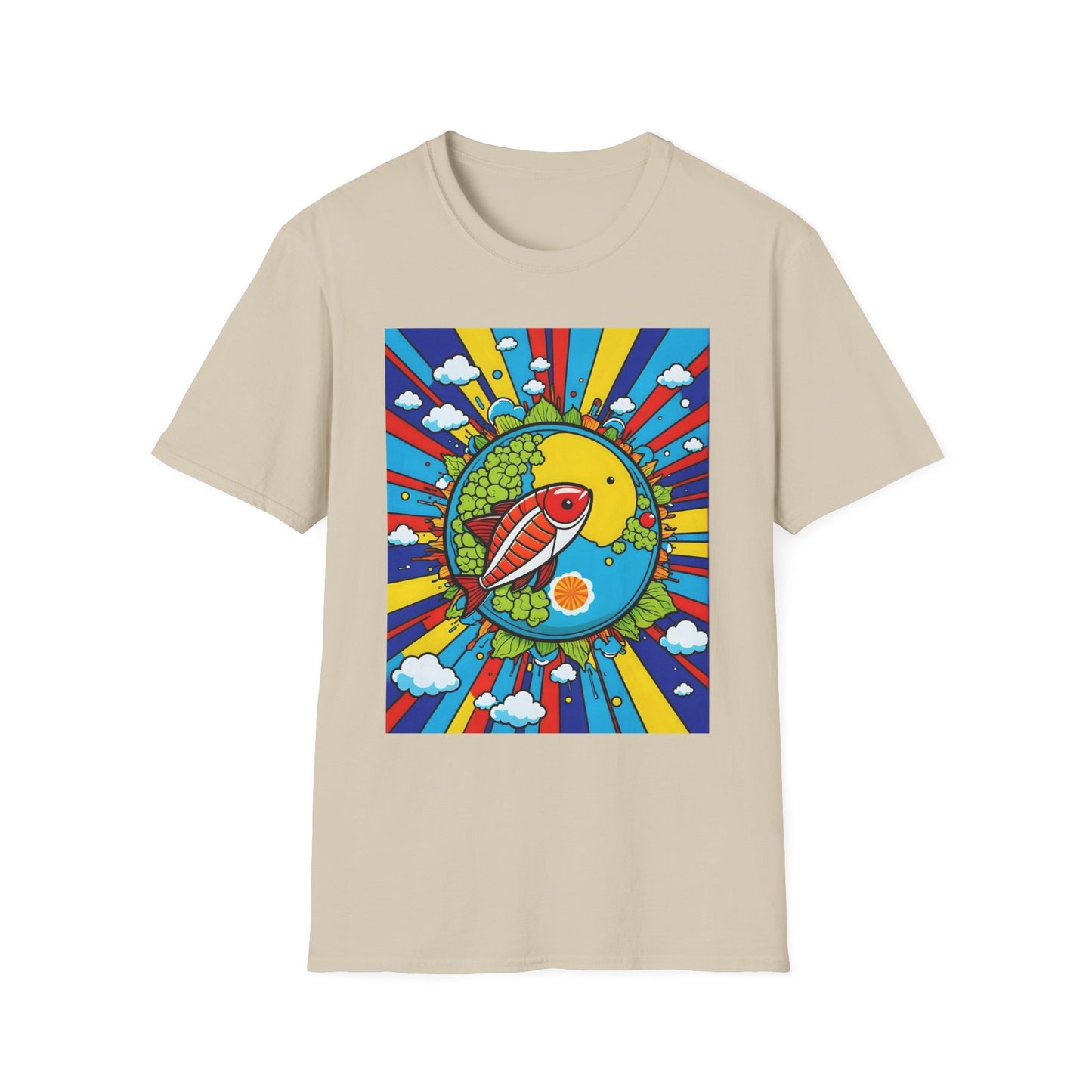 Trippy Sushi Shirt for Foodies Gift for Psychedelic Art Fans Funny Unisex Japanese Graphic Tee