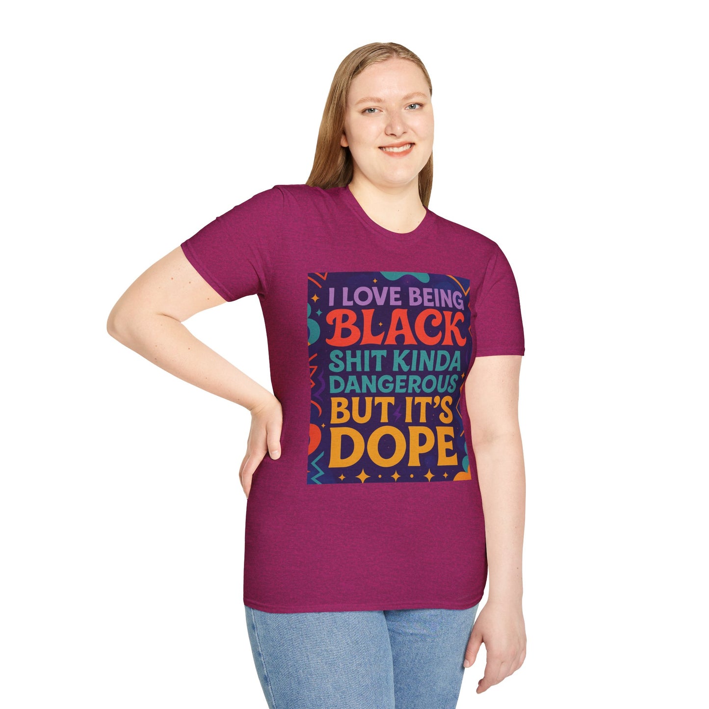I Love Being Black Shirt – Bold Afrocentric Graphic Tee – Funny Black Pride Design – Gift for Pro-Black Friends and Culture Lovers