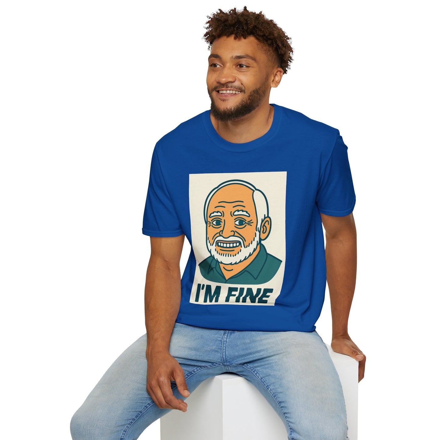 Humorous Unisex T-Shirt - 'I'M FINE', Funny Gift, Casual Wear, Everyday Humor, Father's Day Tee, Gift for Dad