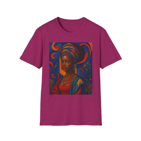 Afrocentric Queen T Shirt Bold Colorful African Art Tee for Black Women Melanin Magic Lovers Cultural Pride Streetwear and Afro Art Enthusiasts