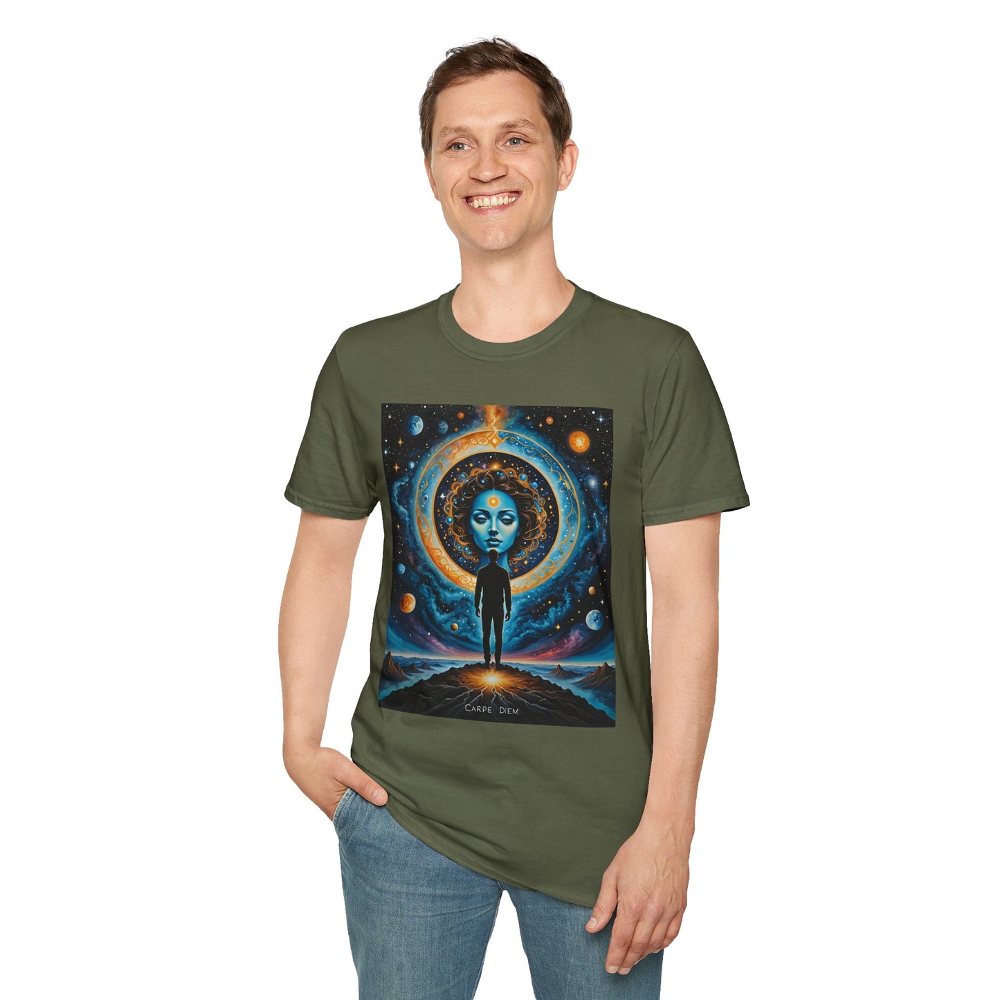 Cosmic Portal T-Shirt – Surreal Galaxy Art Tee – Gift for Spiritual Thinkers, Psychedelic Art Lovers, and Astral Projection Enthusiasts