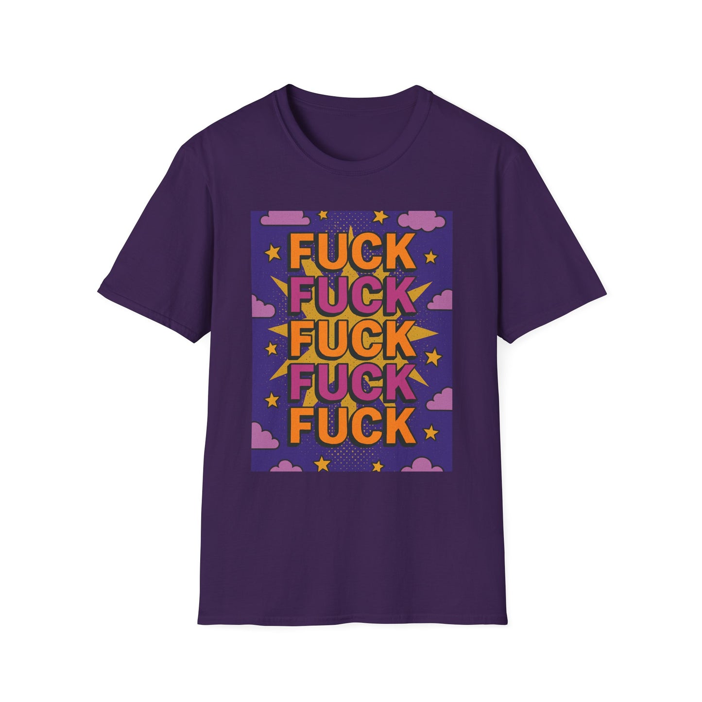 Stacked Fuck Shirt – Funny Profanity Graphic Tee for Overstimulated Adults, Stress Relief Wear, Gift for Burnouts, Cynics, and Sarcastic Friends