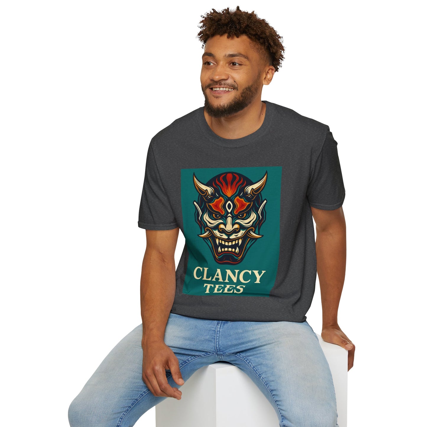Graphic T-Shirt with Unique Demon Design, Unisex Tee, Casual Wear, Gift for Fans, Halloween Apparel, Streetwear