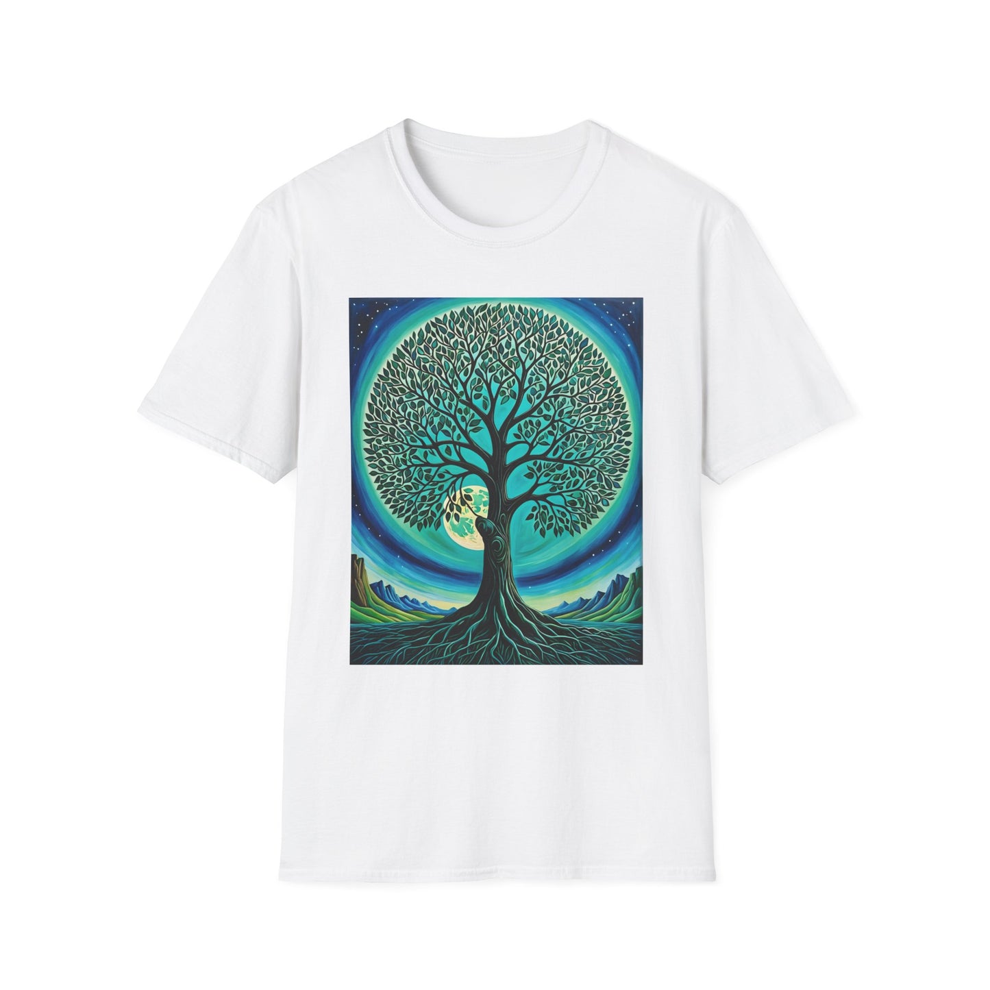 Tree of Life T-Shirt – Cosmic Nature Graphic Tee – Gift for Spiritual Friends, Psychedelic Art Lovers, and Mindful Hippie Souls
