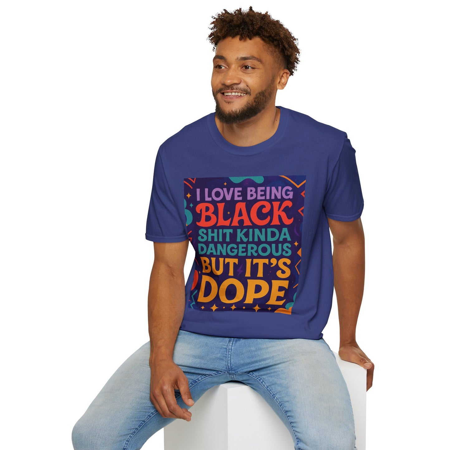 I Love Being Black Shirt – Bold Afrocentric Graphic Tee – Funny Black Pride Design – Gift for Pro-Black Friends and Culture Lovers