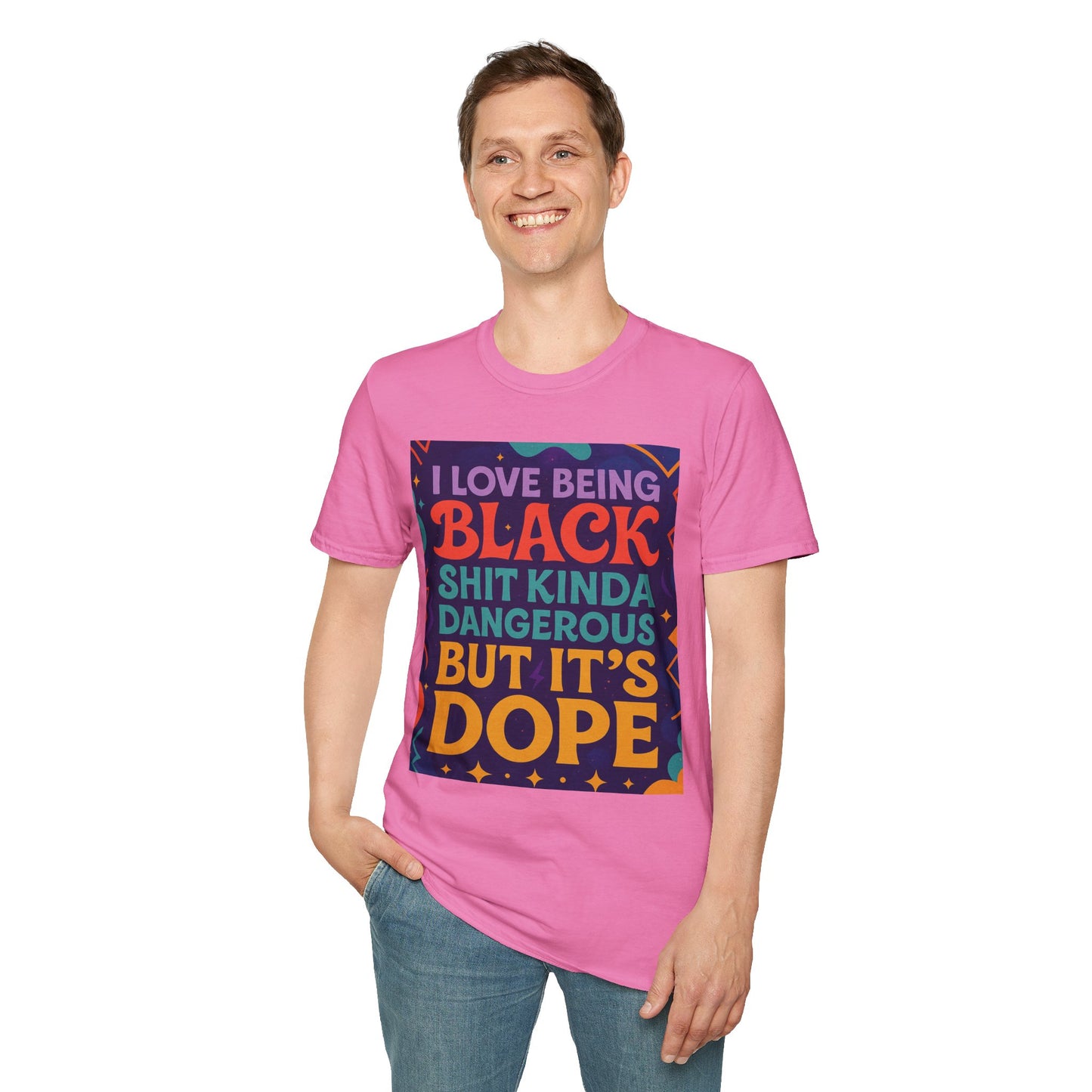 I Love Being Black Shirt – Bold Afrocentric Graphic Tee – Funny Black Pride Design – Gift for Pro-Black Friends and Culture Lovers