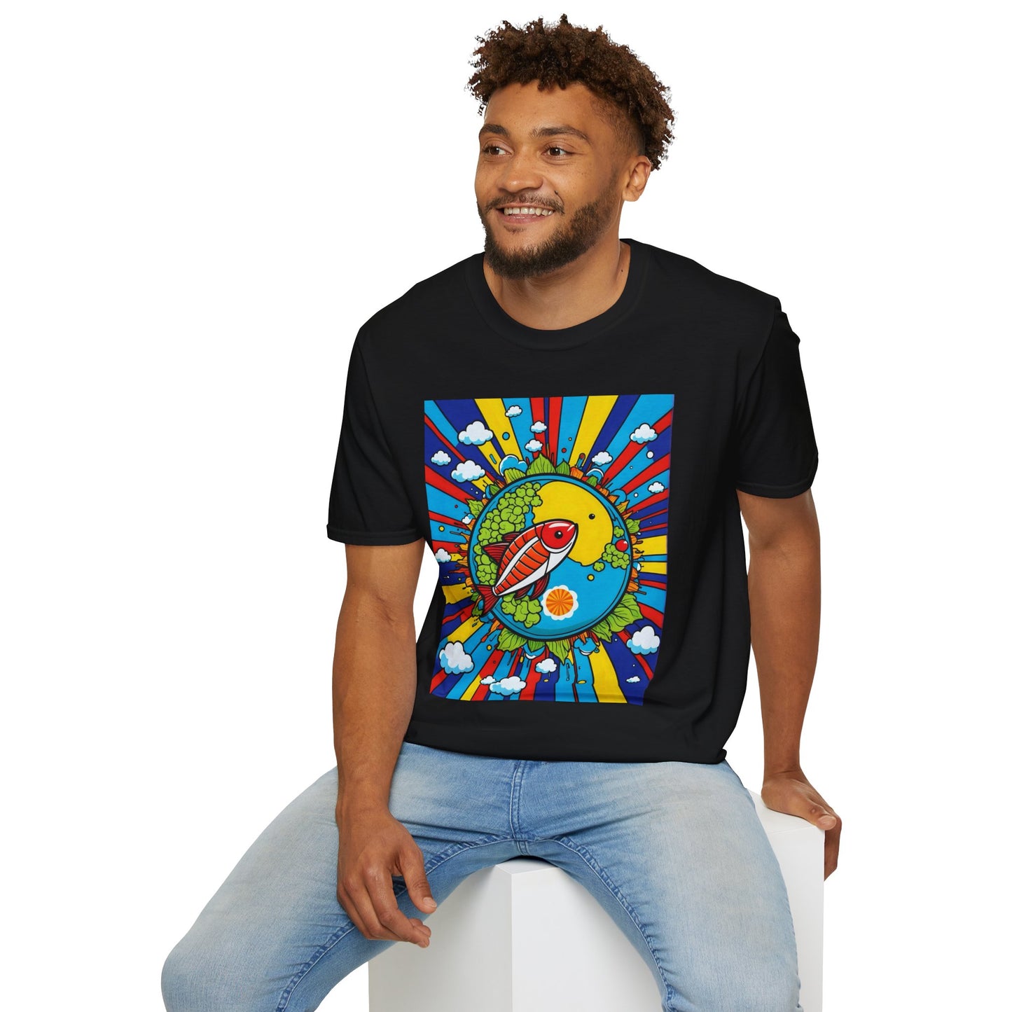 Trippy Sushi Shirt for Foodies Gift for Psychedelic Art Fans Funny Unisex Japanese Graphic Tee