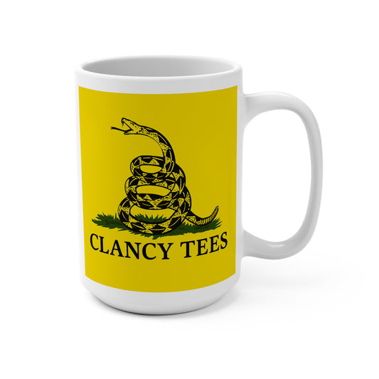 Don’t Tread On Me Snake Mug Bold Gadsden Artwork Ceramic Coffee Cup Gift for History Buffs
