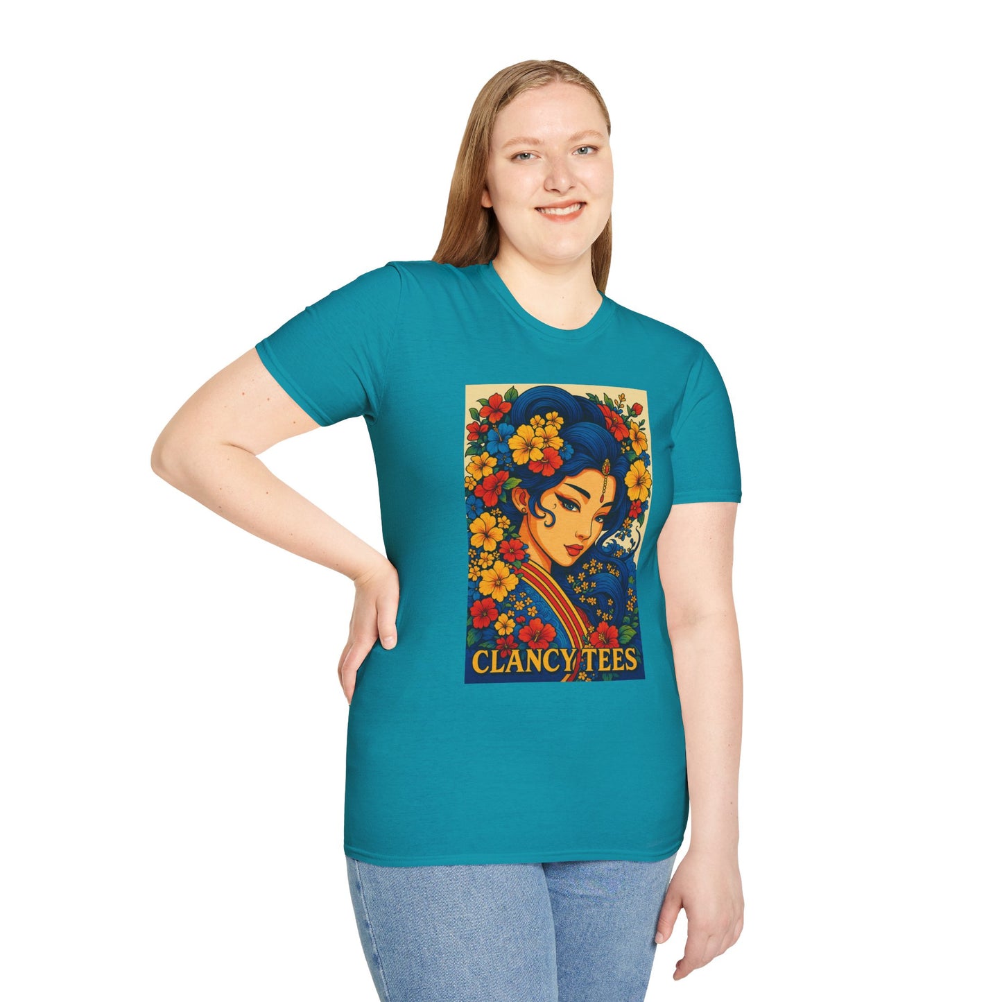 Bohemian Floral Graphic Tee, Unisex T-Shirt, Vintage Style Shirt, Gift for Her, Summer Fashion Essential
