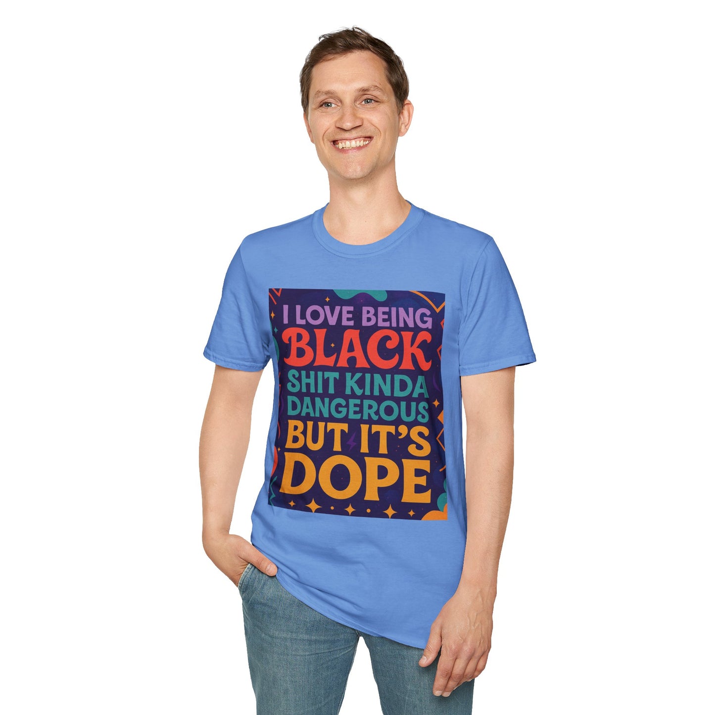 I Love Being Black Shirt – Bold Afrocentric Graphic Tee – Funny Black Pride Design – Gift for Pro-Black Friends and Culture Lovers