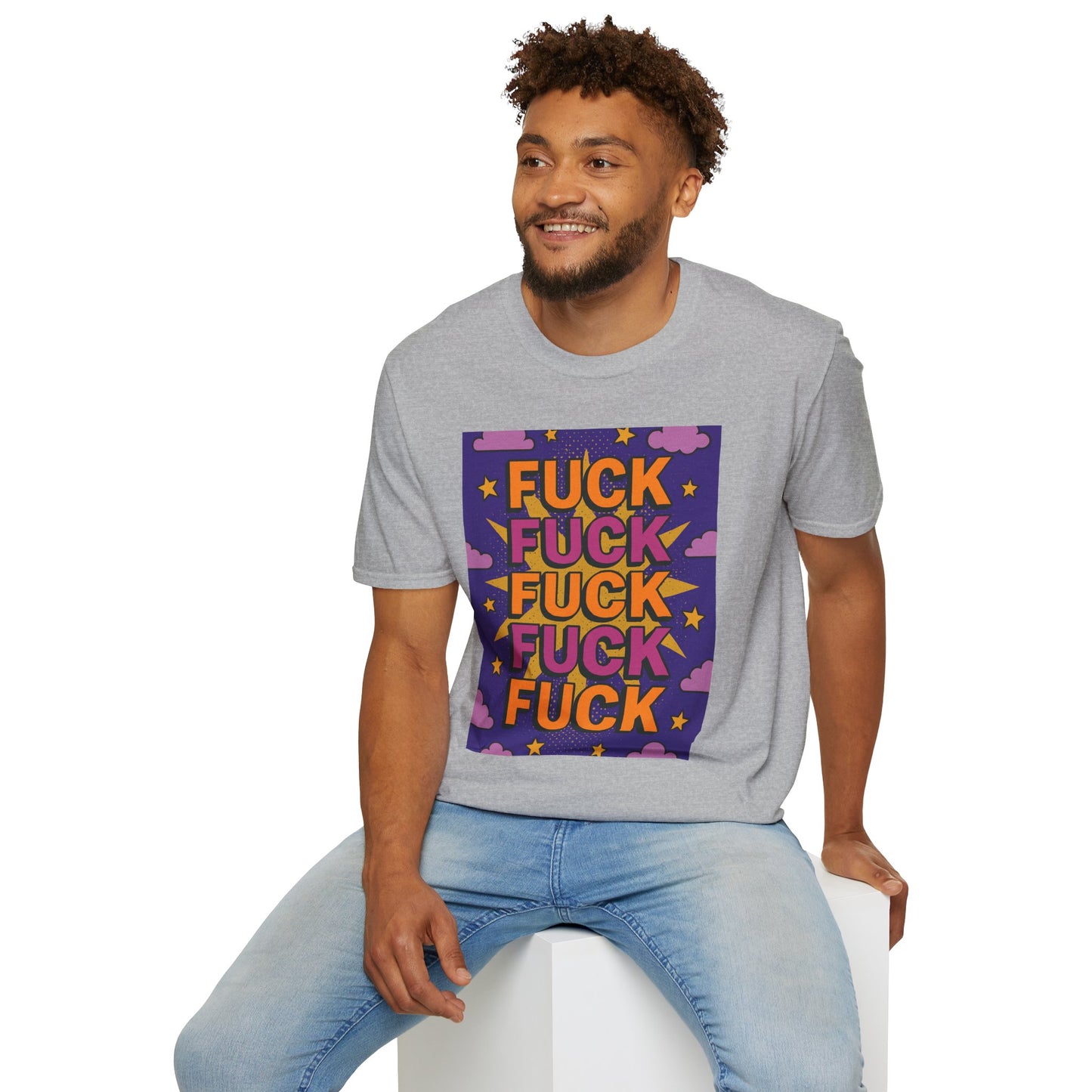 Stacked Fuck Shirt – Funny Profanity Graphic Tee for Overstimulated Adults, Stress Relief Wear, Gift for Burnouts, Cynics, and Sarcastic Friends