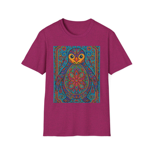 Trippy Penguin Mandala T-Shirt – Psychedelic Animal Tee – Funny Gift for Nature Lovers – Penguin Shirt for Hippies, Weirdos, and Mandala Fans