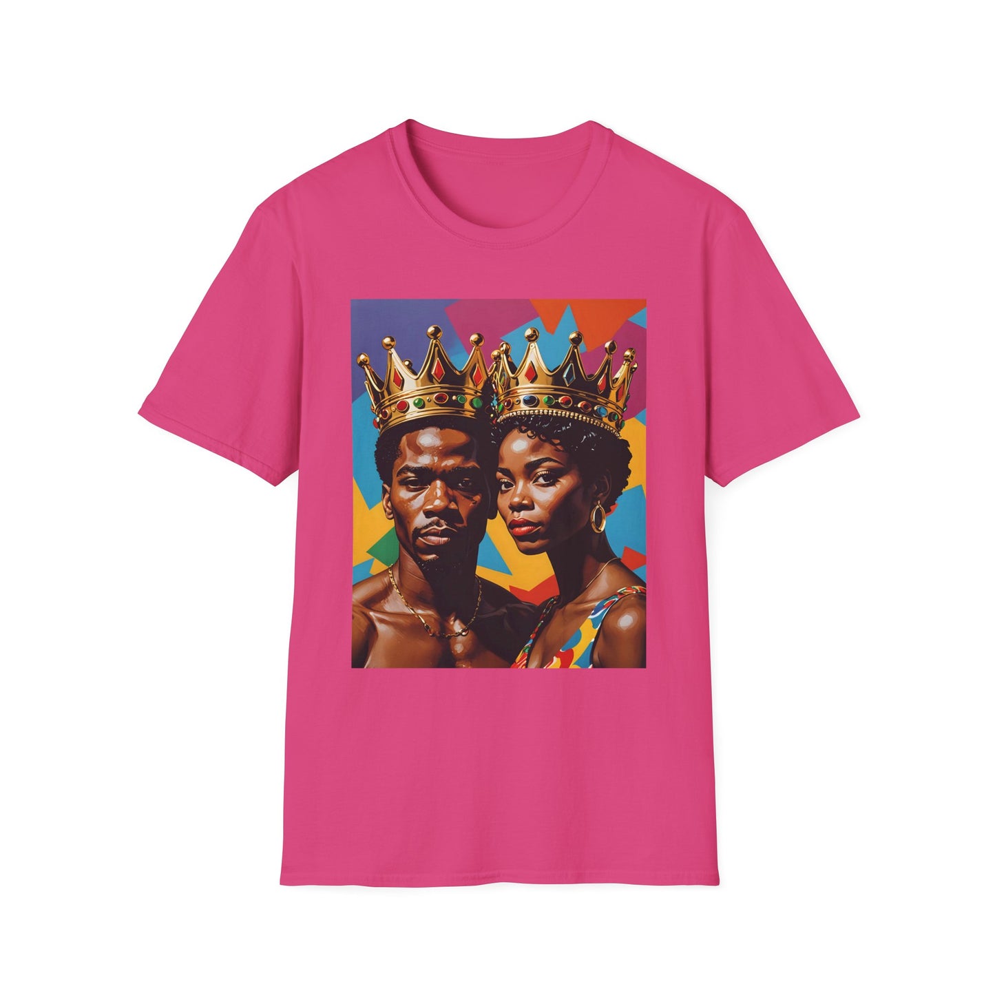 Royalty Crown T-Shirt Afrocentric Power Graphic Tee Black King Queen Shirt Bold Statement Apparel Gift for Couples Gift for Friends Gift for Culture Lovers