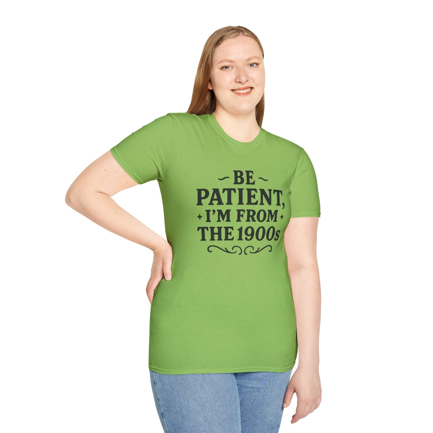 Be Patient I’m From the 1900s Shirt – Funny Millennial Gen X Tee – Retro Humor Graphic Shirt – Gift for Elder Millennials and 90s Kids