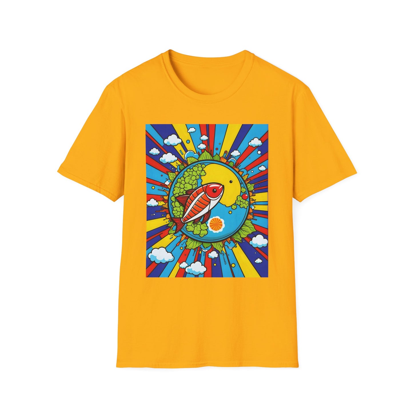 Trippy Sushi Shirt for Foodies Gift for Psychedelic Art Fans Funny Unisex Japanese Graphic Tee
