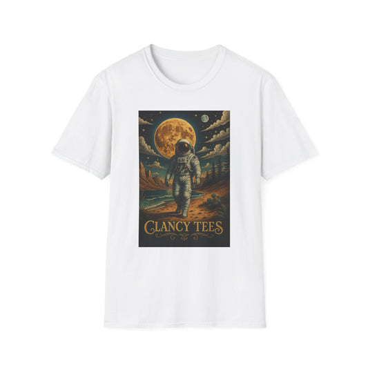 Astronaut Adventure Unisex Softstyle T-Shirt | Cosmic Space Shirt, Graphic Tee for Space Lovers, Gift for Nerds, Casual Wear