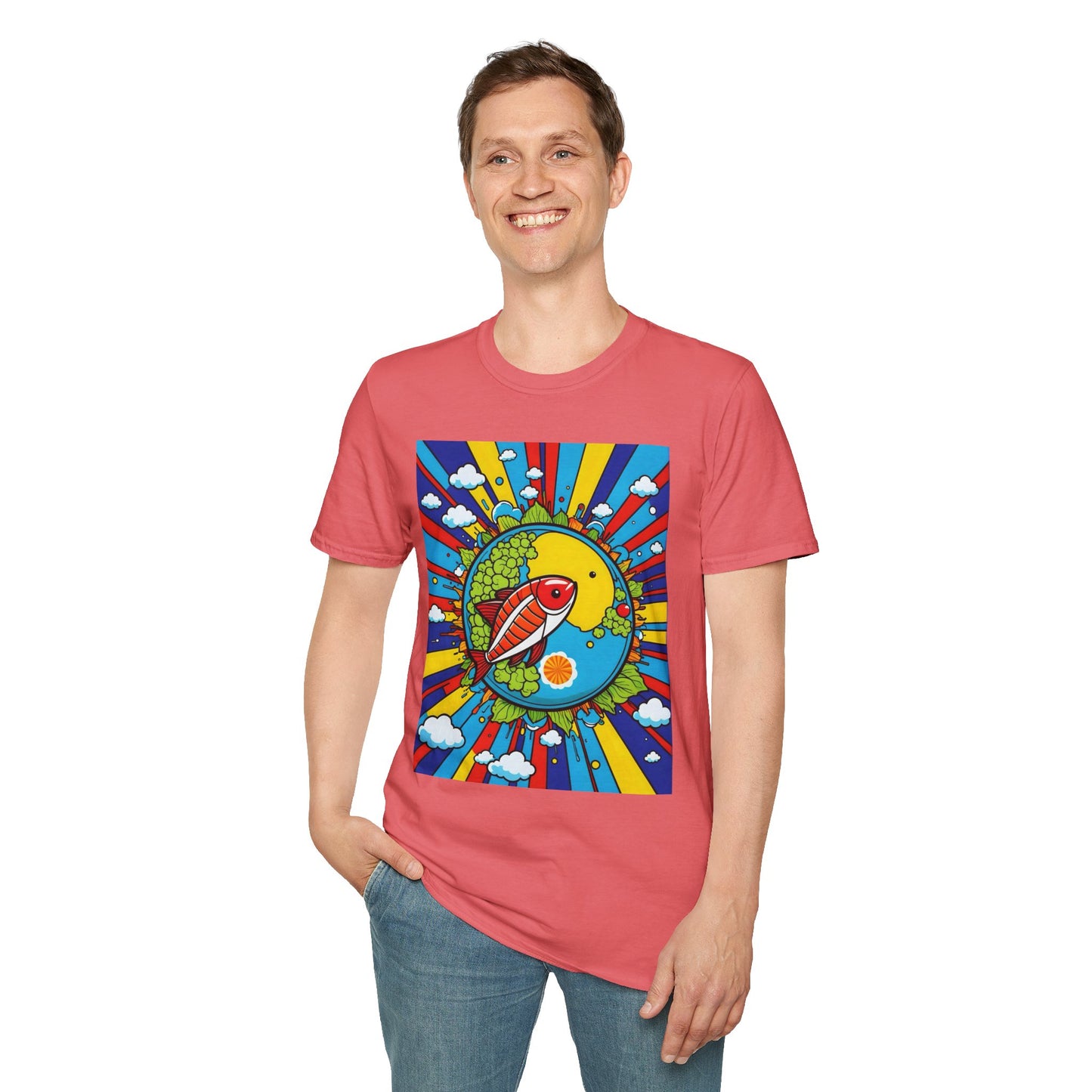 Trippy Sushi Shirt for Foodies Gift for Psychedelic Art Fans Funny Unisex Japanese Graphic Tee