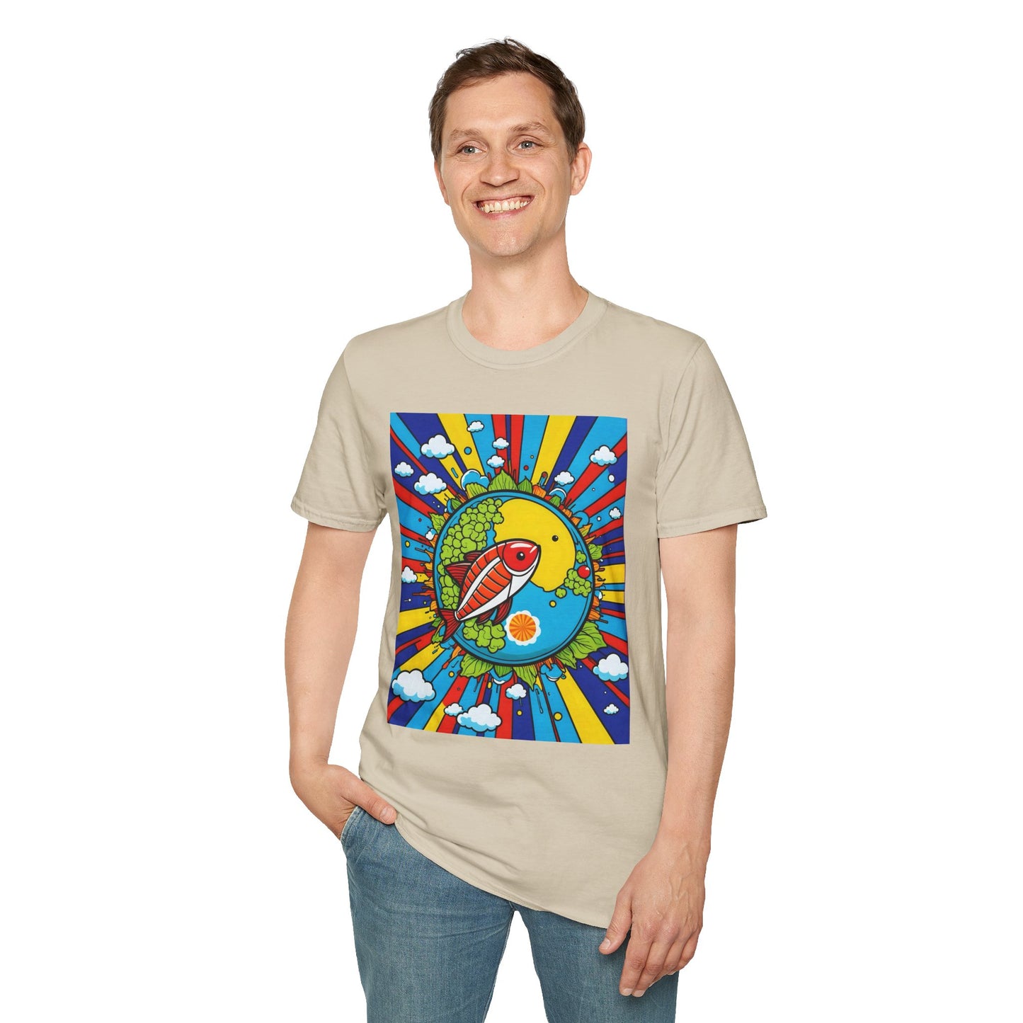 Trippy Sushi Shirt for Foodies Gift for Psychedelic Art Fans Funny Unisex Japanese Graphic Tee