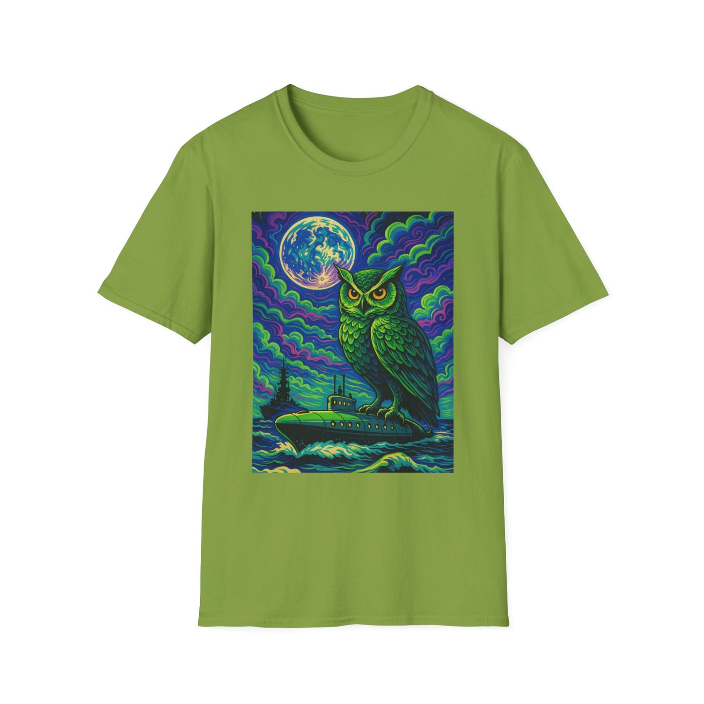 Psychedelic Owl T-Shirt – Trippy Moonlight Animal Tee – Gift for Night Owls, Nature Lovers, Surreal Art Fans & Creatures of the Cosmic Forest