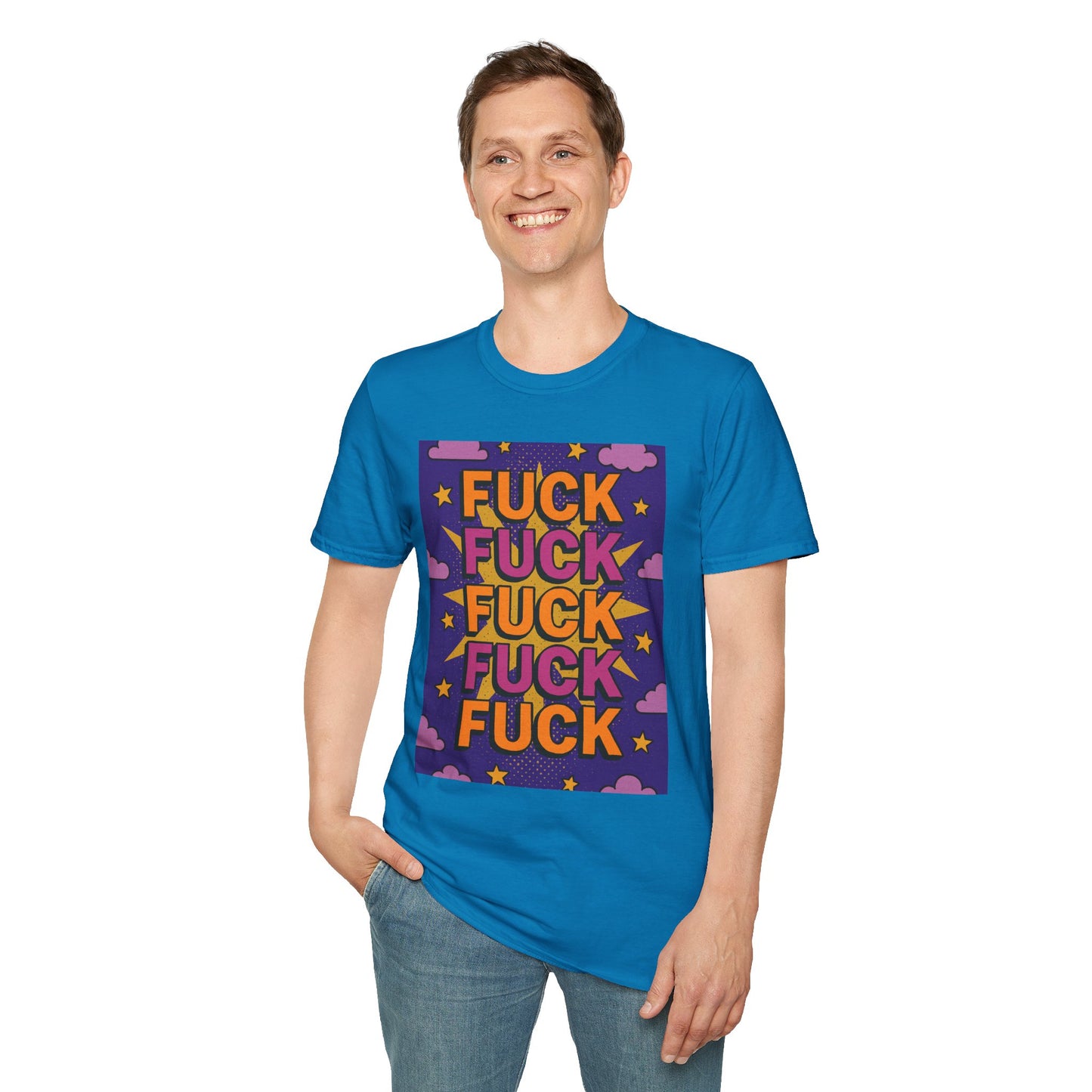 Stacked Fuck Shirt – Funny Profanity Graphic Tee for Overstimulated Adults, Stress Relief Wear, Gift for Burnouts, Cynics, and Sarcastic Friends