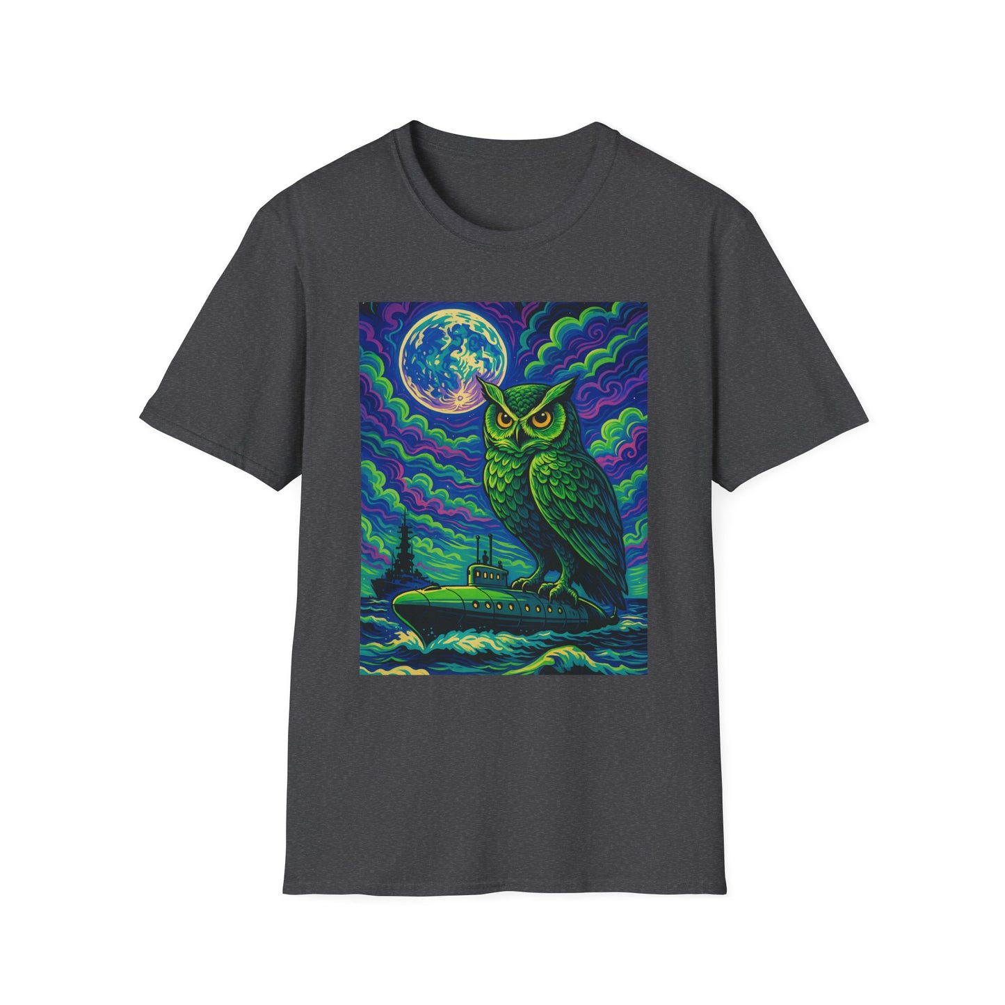 Psychedelic Owl T-Shirt – Trippy Moonlight Animal Tee – Gift for Night Owls, Nature Lovers, Surreal Art Fans & Creatures of the Cosmic Forest