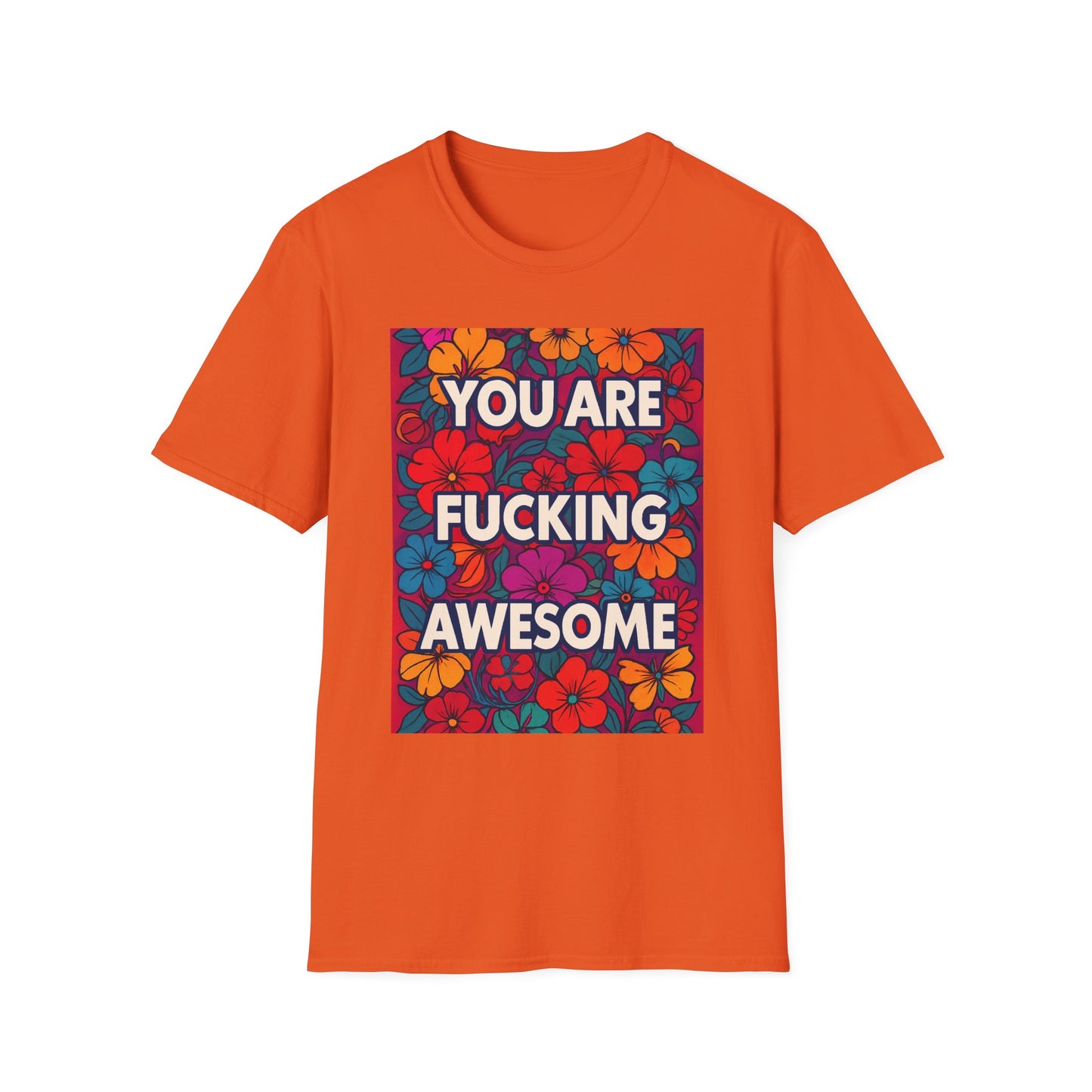 Colorful Inspirational Graphic T-Shirt, You Are Awesome Tee, Gift for Friends, Motivational Shirt, Casual Wear, Summer Vibes