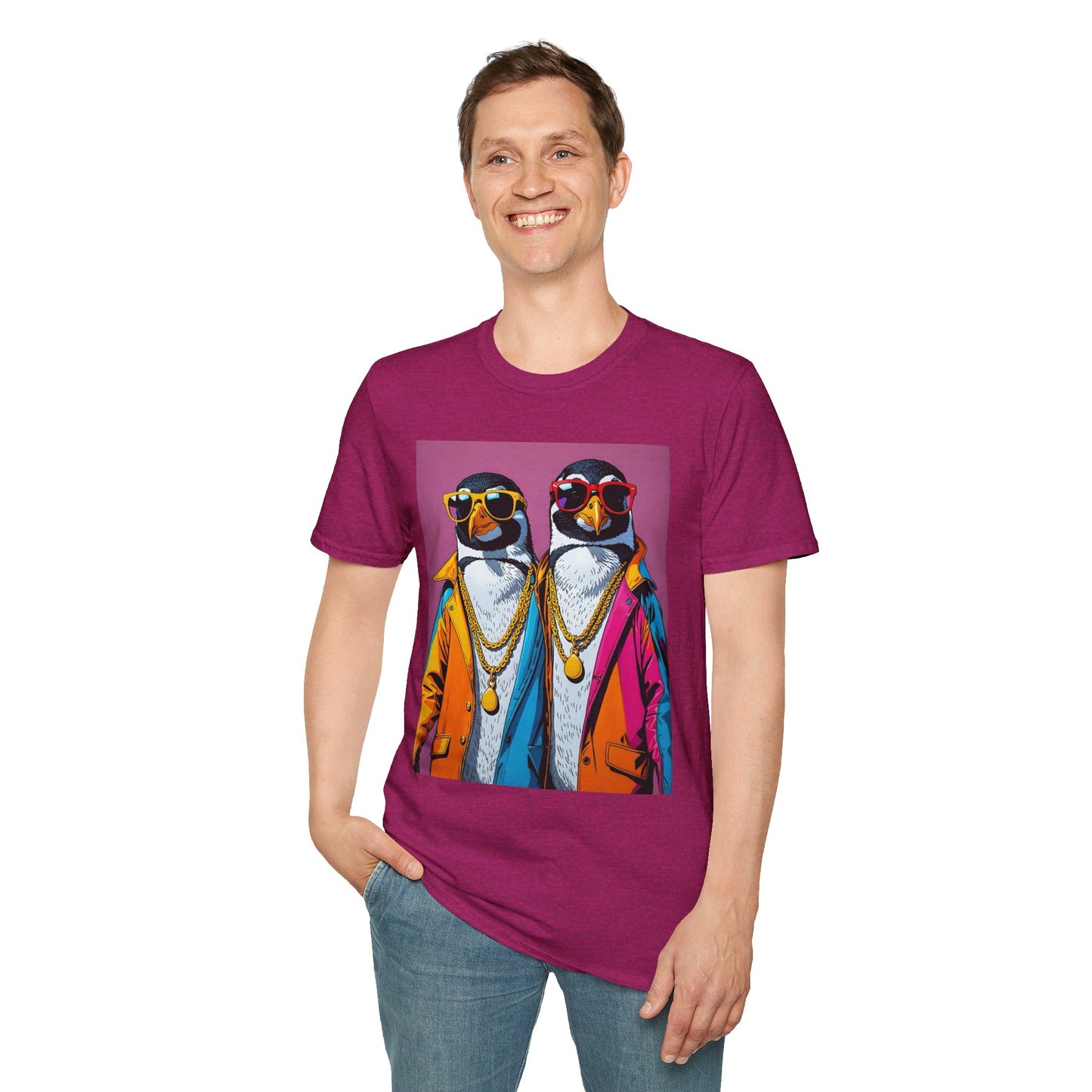 Cool Penguin Shirt – Funny Hip Hop Penguin Graphic Tee – Gift for Animal Lovers, Streetwear Fans, and People Who Stay Icy Year-Round
