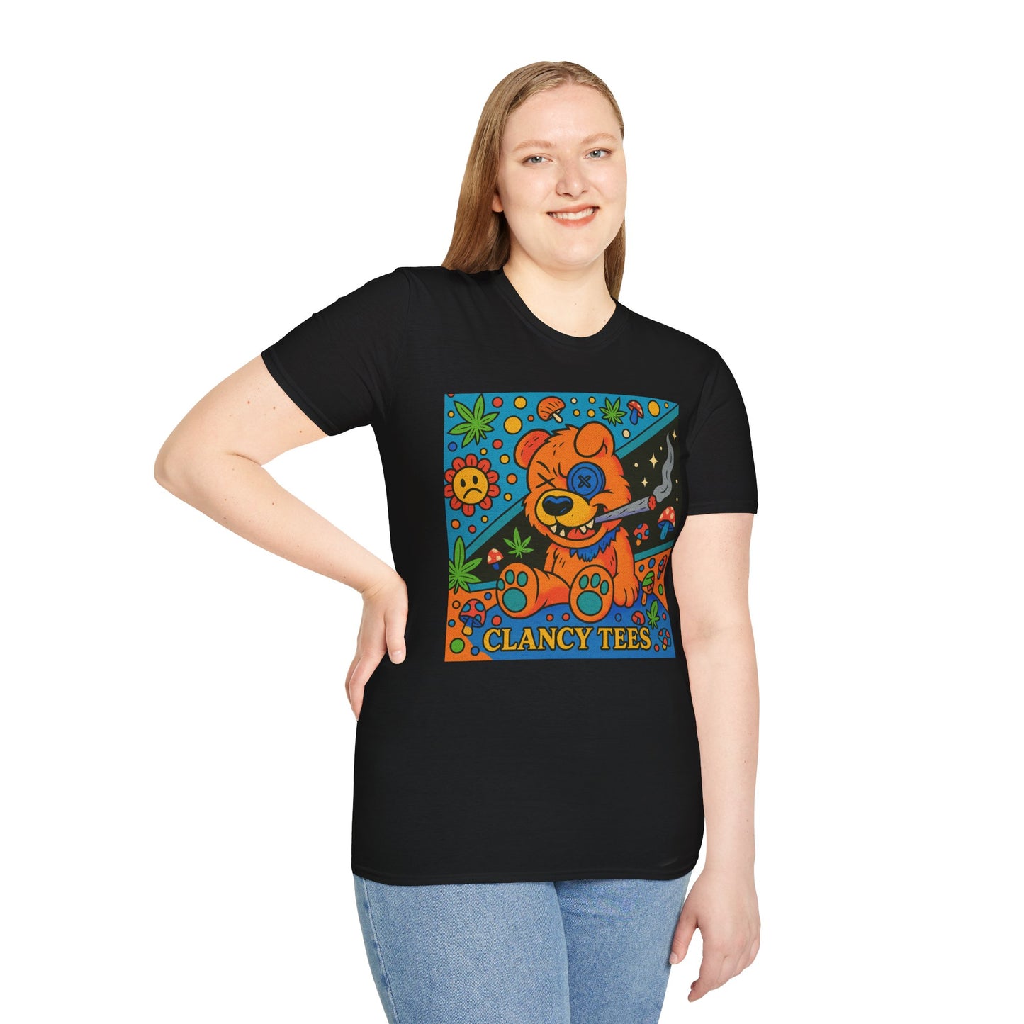 Vibrant Animal Graphic T-Shirt, Casual Tee for Pet Lovers, 420 Friendly Gift, Retro Style, Summer Wear, Fun Everyday Top