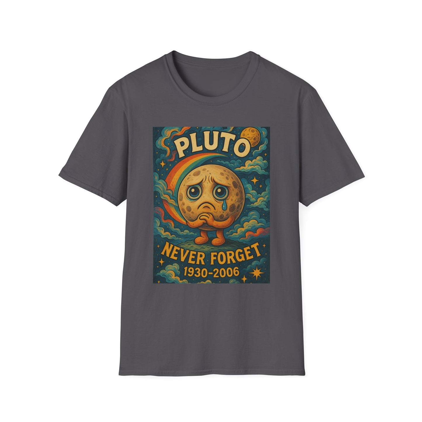 Pluto Never Forget Shirt Funny Space Tee for Astronomy Fans Nostalgic Planet Graphic Shirt Gift for Science Nerds and Stargazers Dwarf Planet Tribute T-Shirt