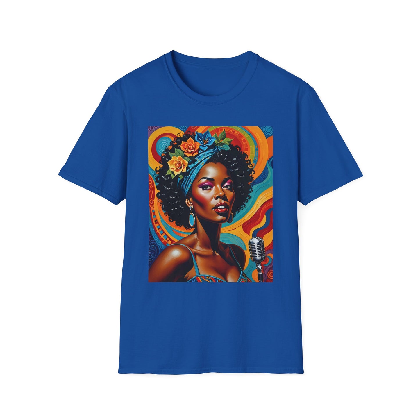Afrofuturist Soul Singer T Shirt Cosmic Jazz Graphic Tee Retro Funk Fashion Music Artwork Top Gift for Soul Fans