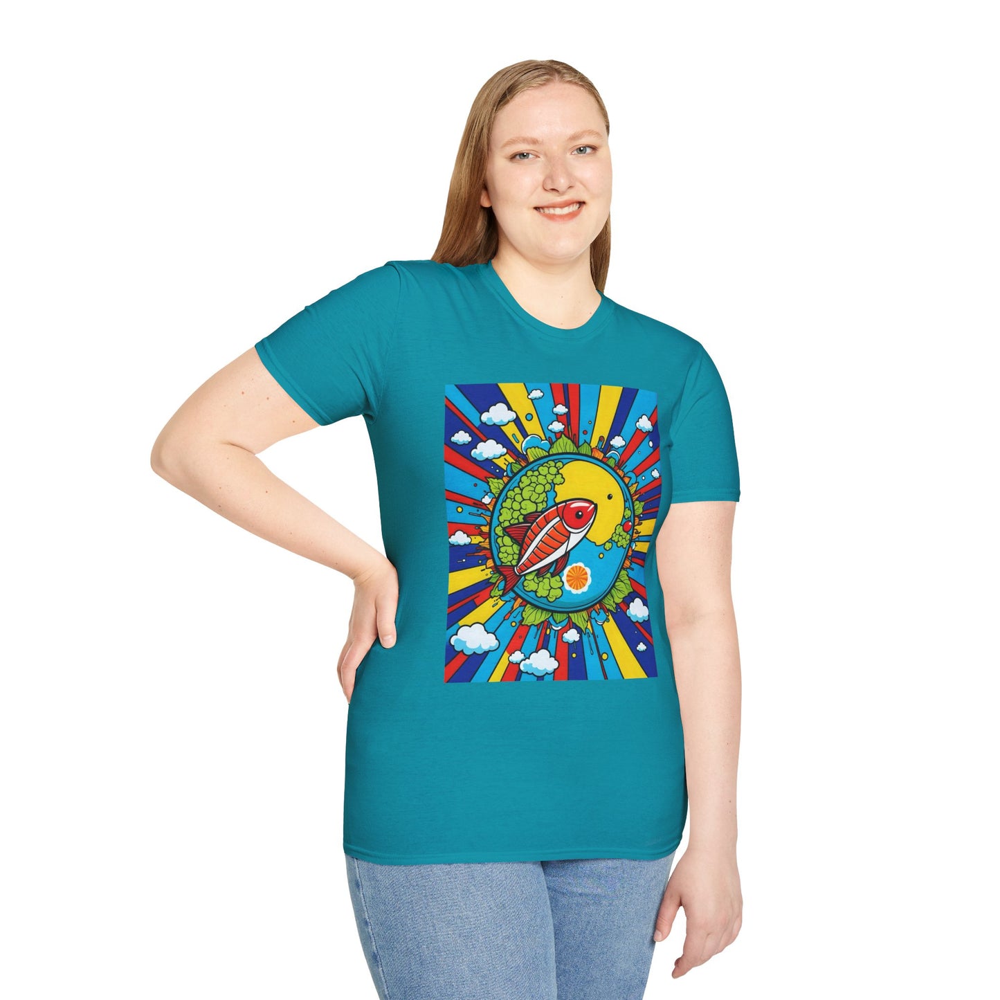Trippy Sushi Shirt for Foodies Gift for Psychedelic Art Fans Funny Unisex Japanese Graphic Tee